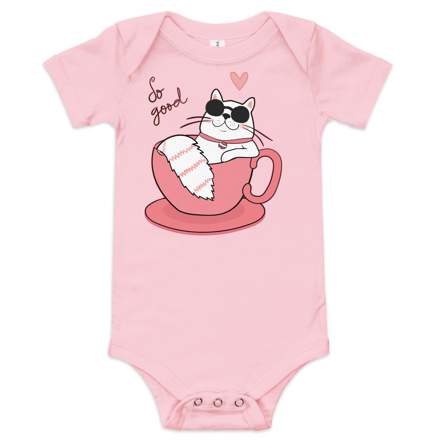"Cool Cat" Short Sleeve Baby One Piece