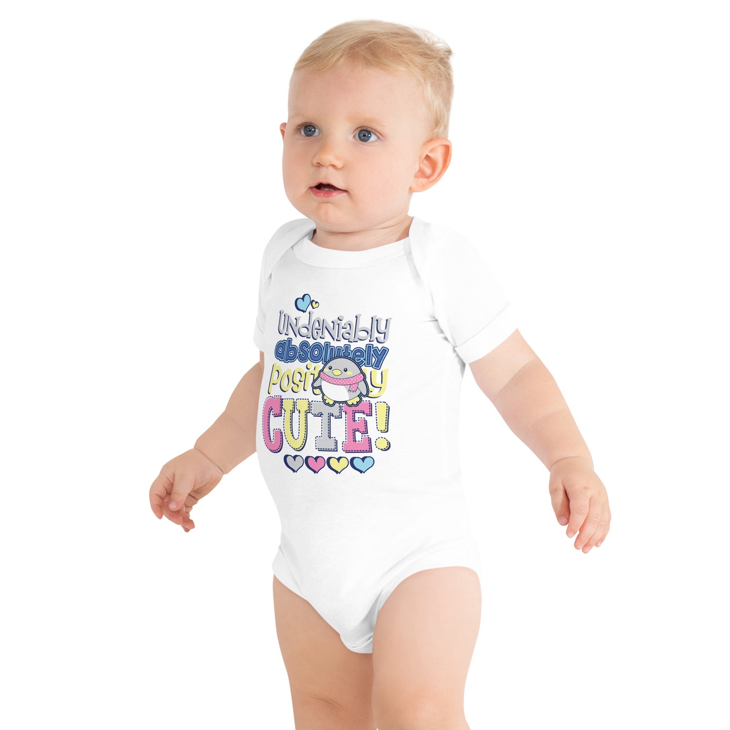 "Undeniably Cute" Short Sleeve Baby One Piece
