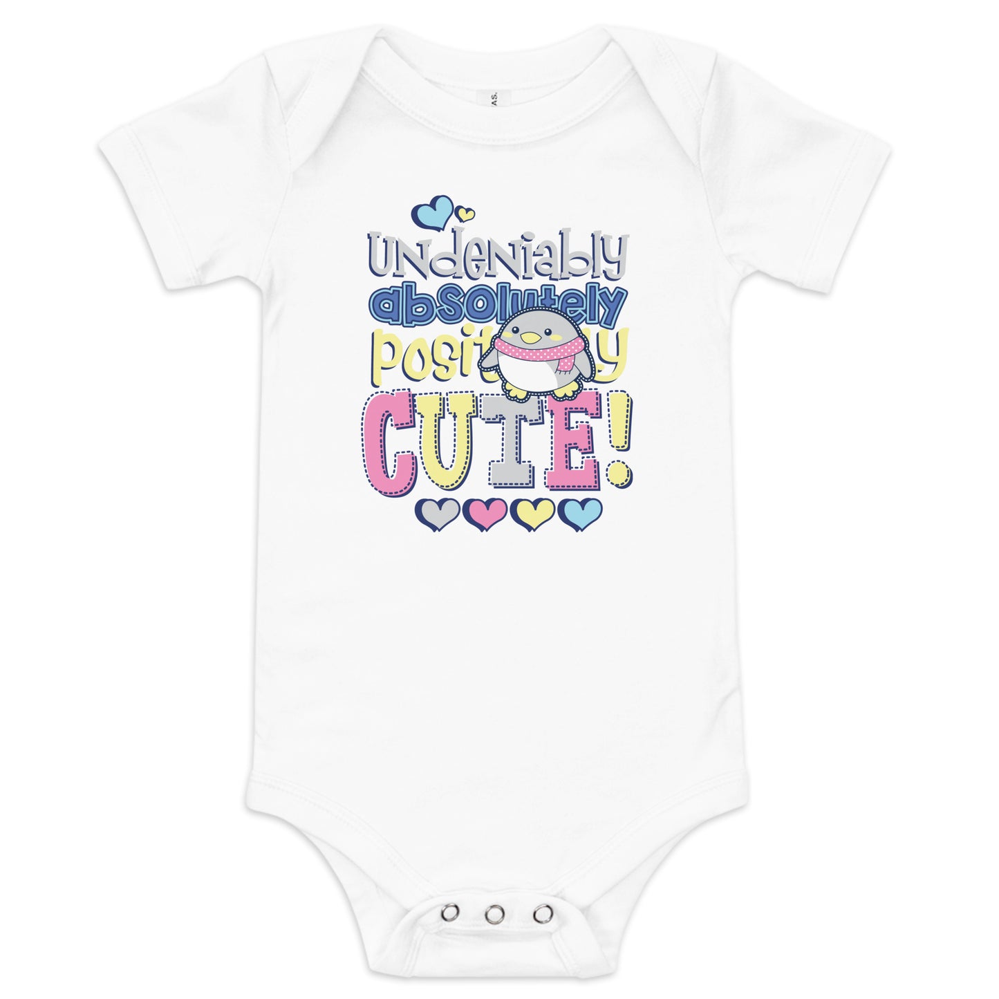 "Undeniably Cute" Short Sleeve Baby One Piece