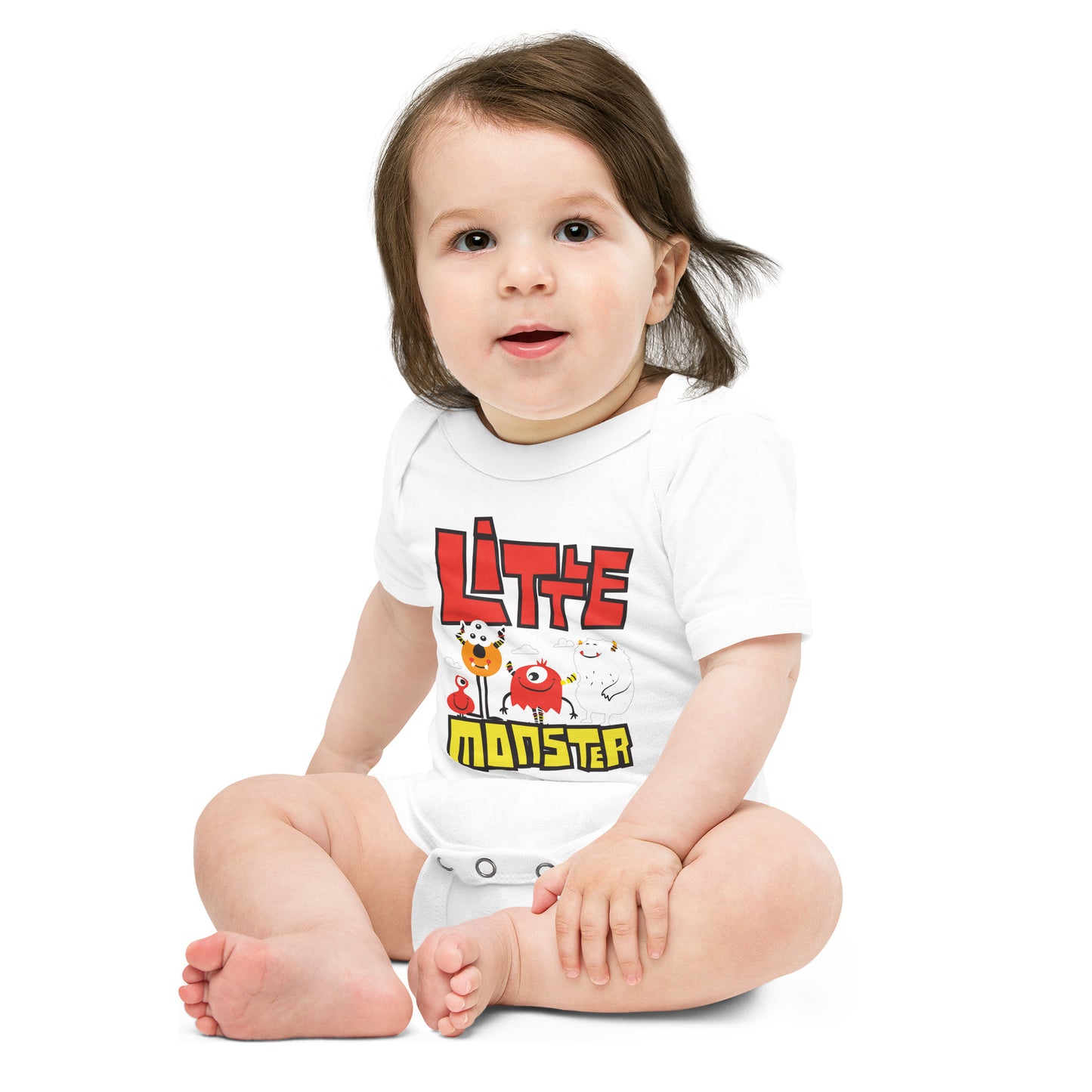 "Little Monster" Short Sleeve Baby One Piece