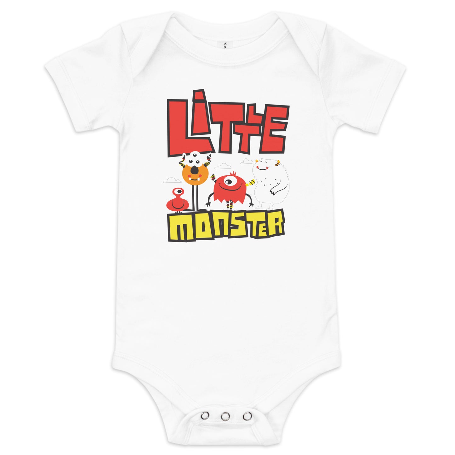"Little Monster" Short Sleeve Baby One Piece
