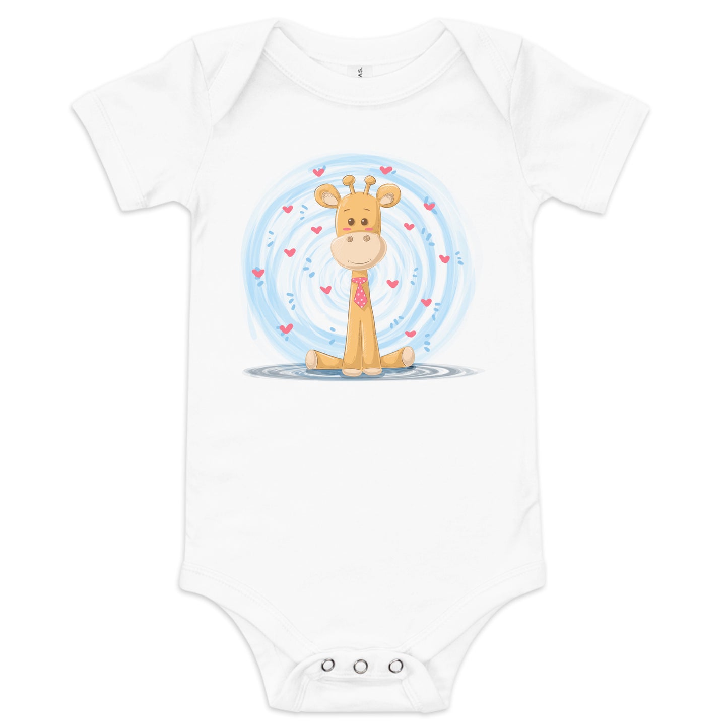 "Happy Giraffe" Short Sleeve Baby One Piece