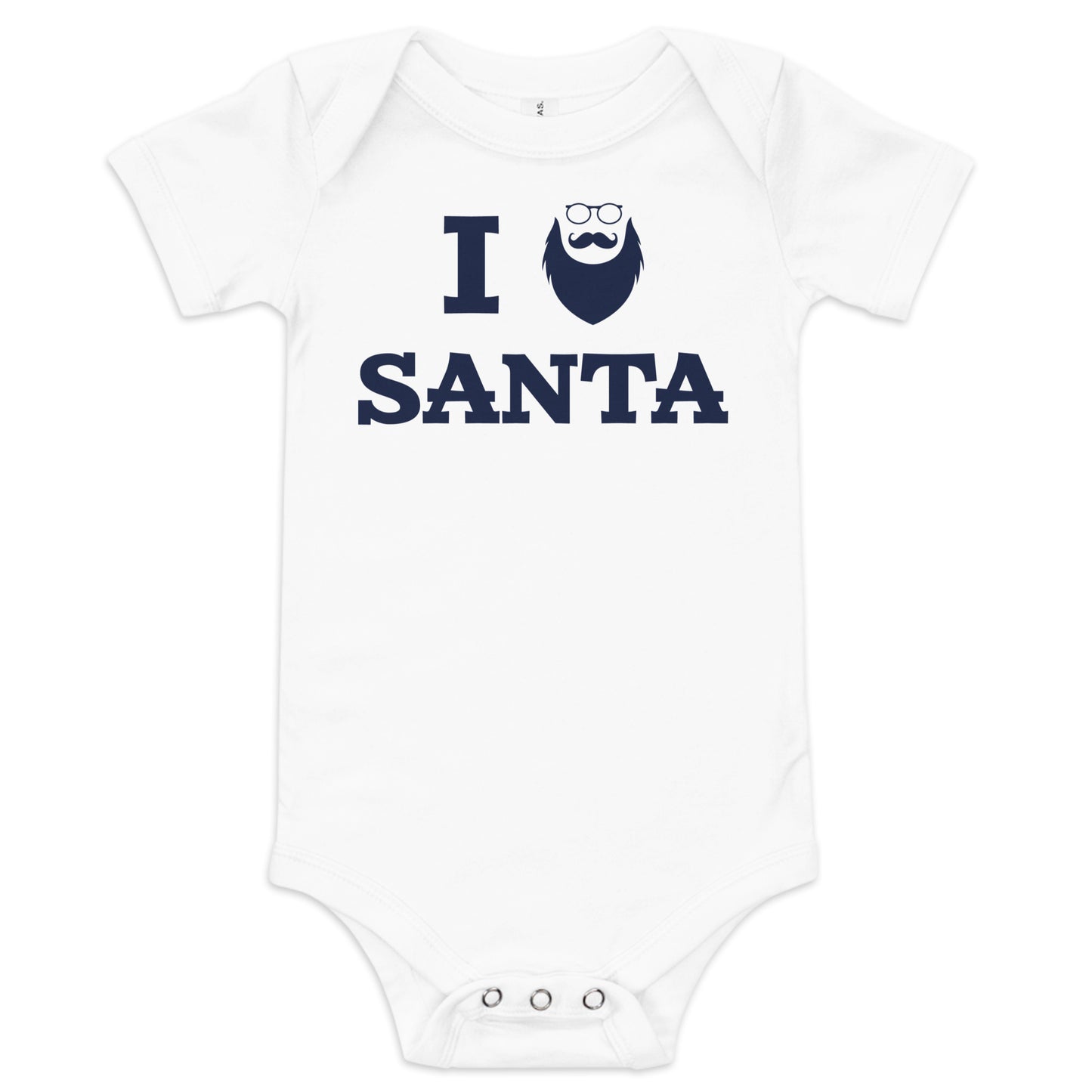 "I Love Santa" Short Sleeve Baby One Piece
