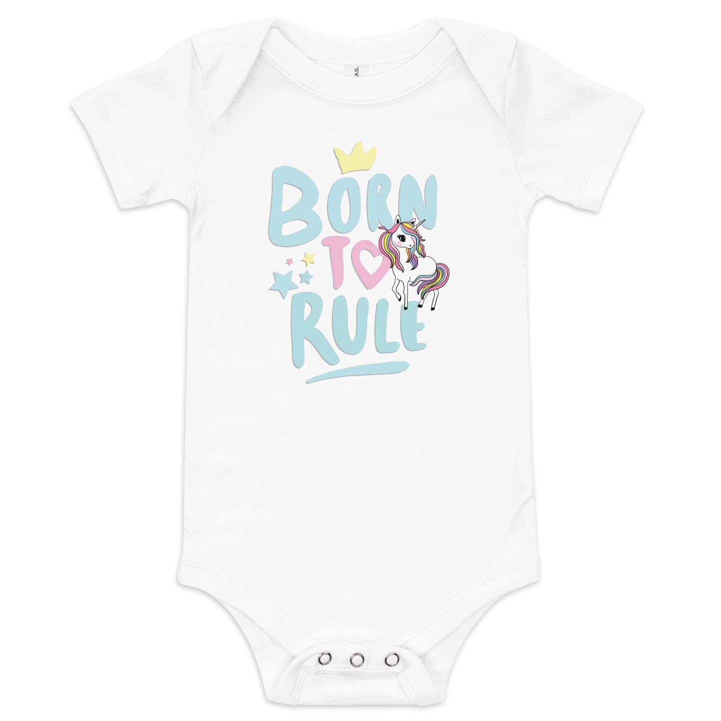 「Born to Rule」半袖ベビーワンピース