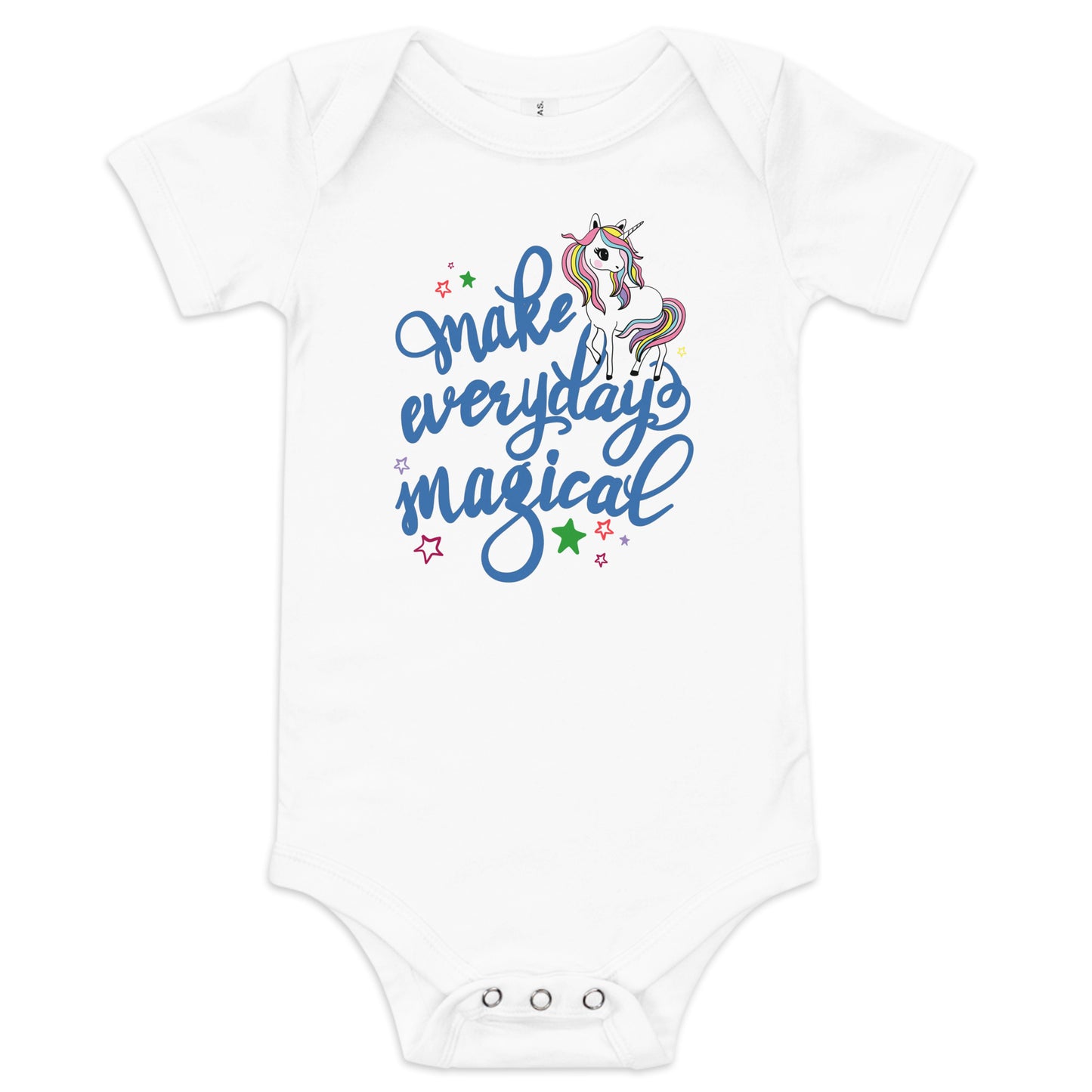 「毎日を魔法のように」半袖ベビーワンピース