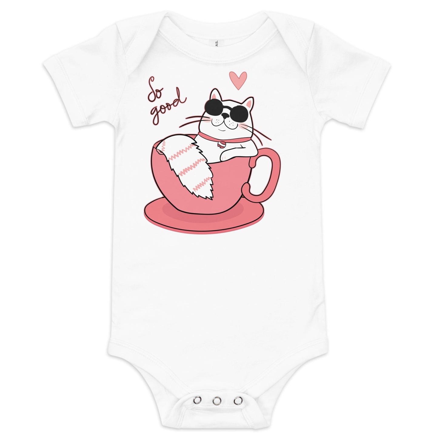 "Cool Cat" Short Sleeve Baby One Piece