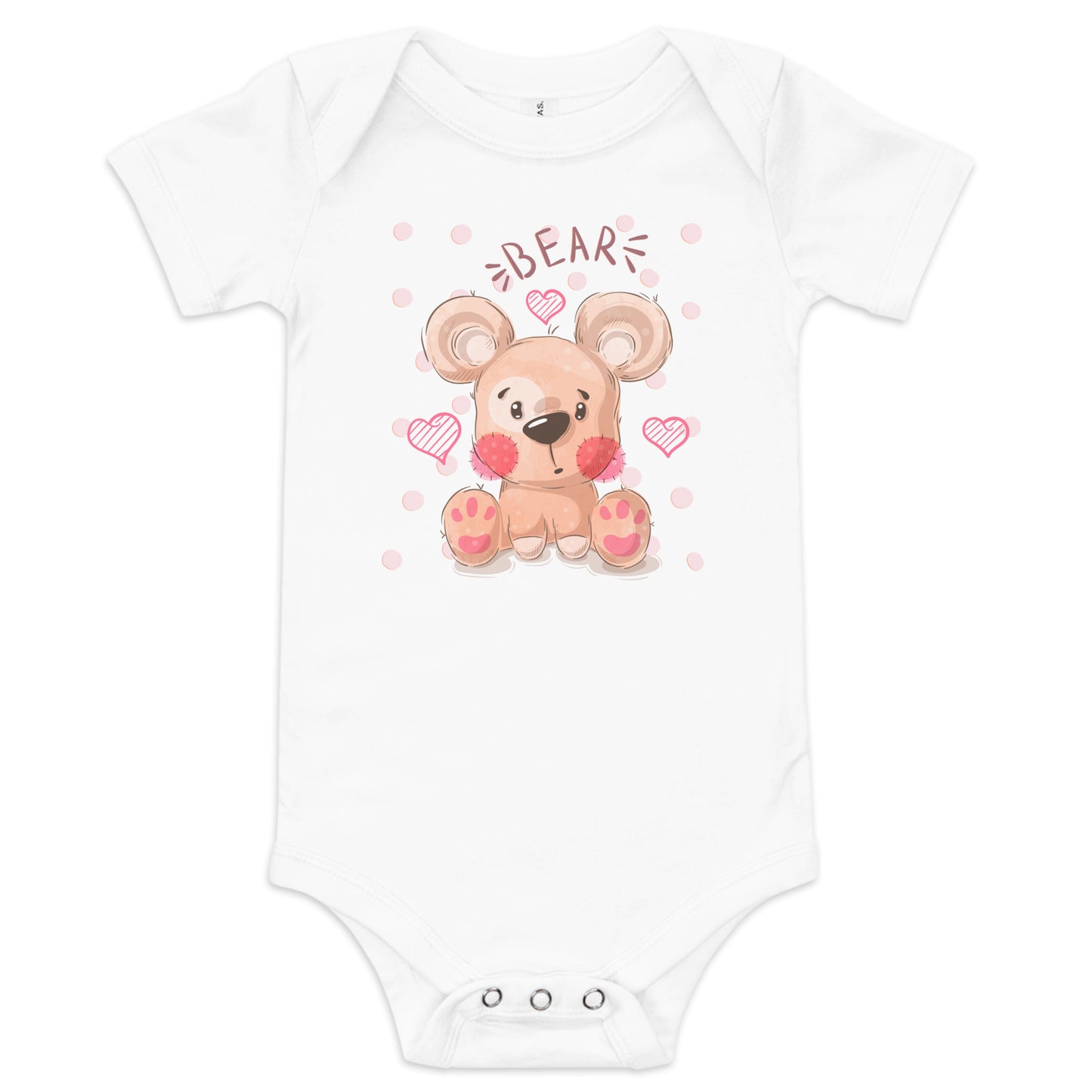 "Teddy Bear" Short Sleeve Baby One Piece