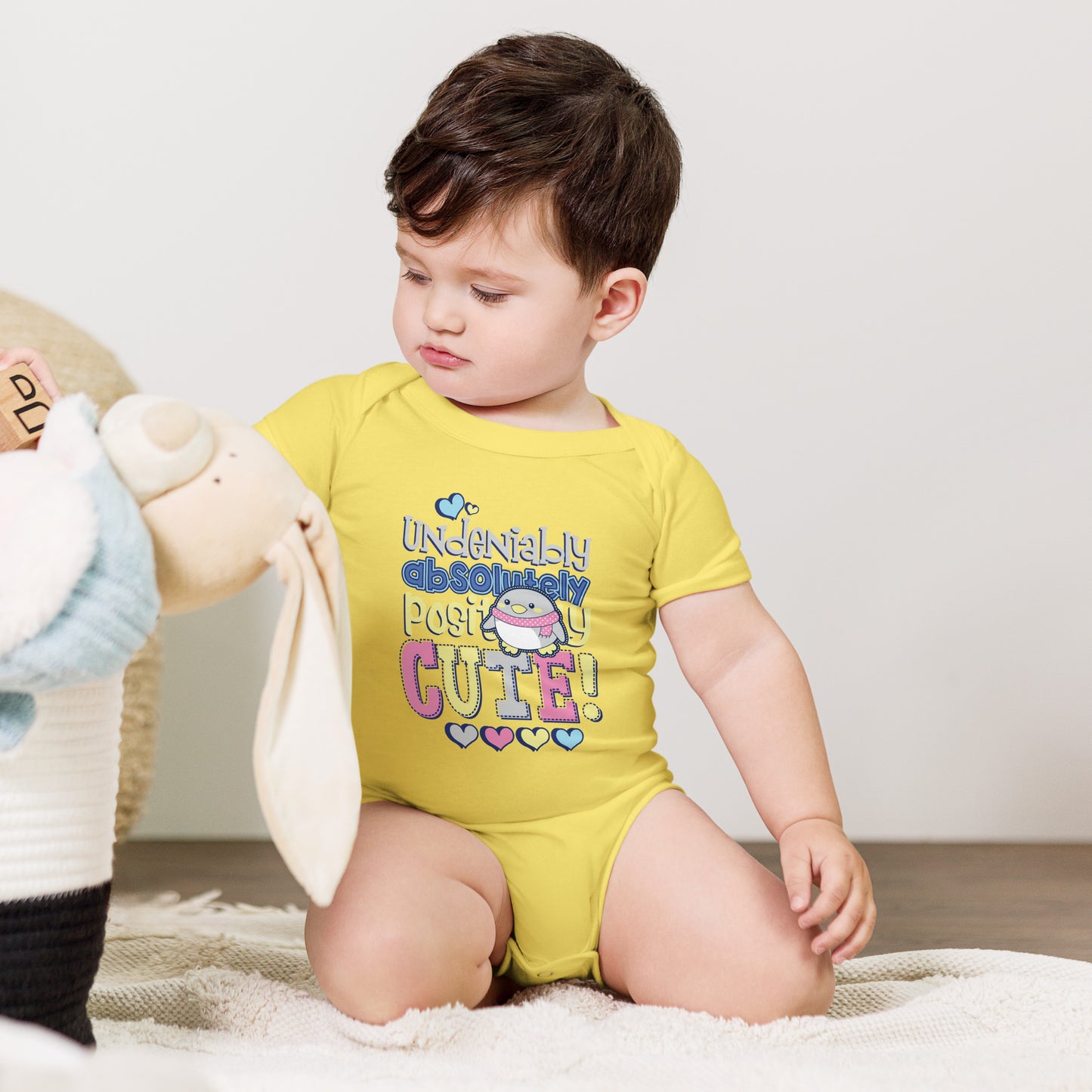 "Undeniably Cute" Short Sleeve Baby One Piece