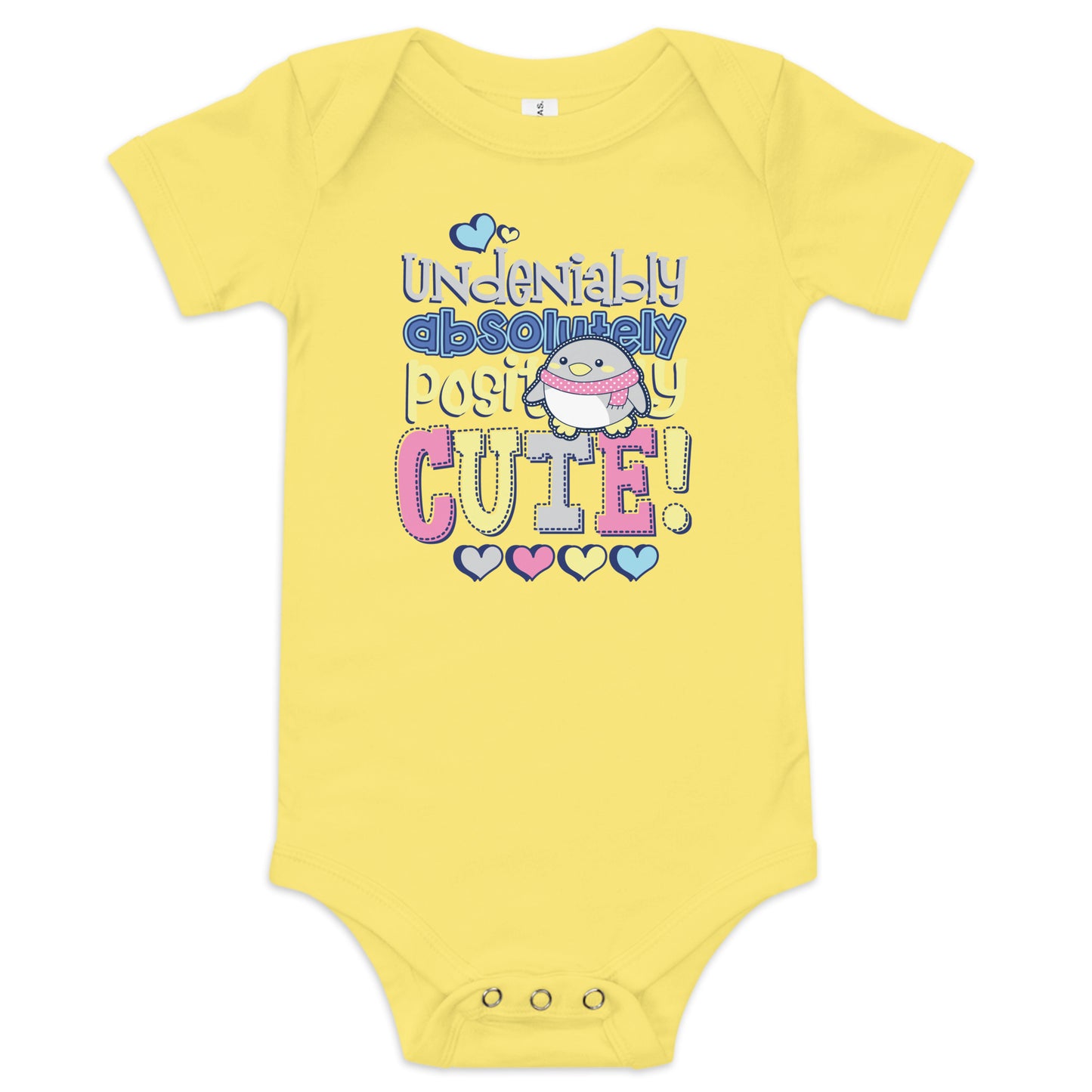 "Undeniably Cute" Short Sleeve Baby One Piece