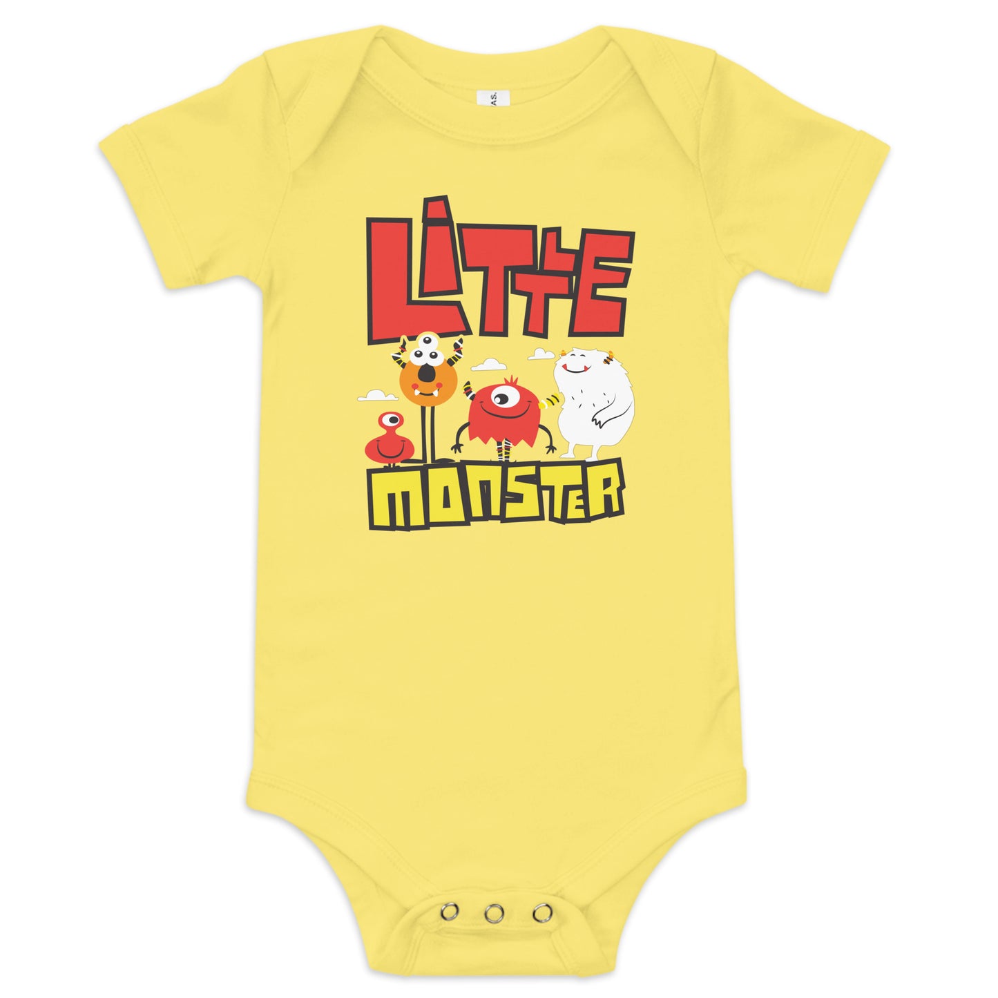"Little Monster" Short Sleeve Baby One Piece