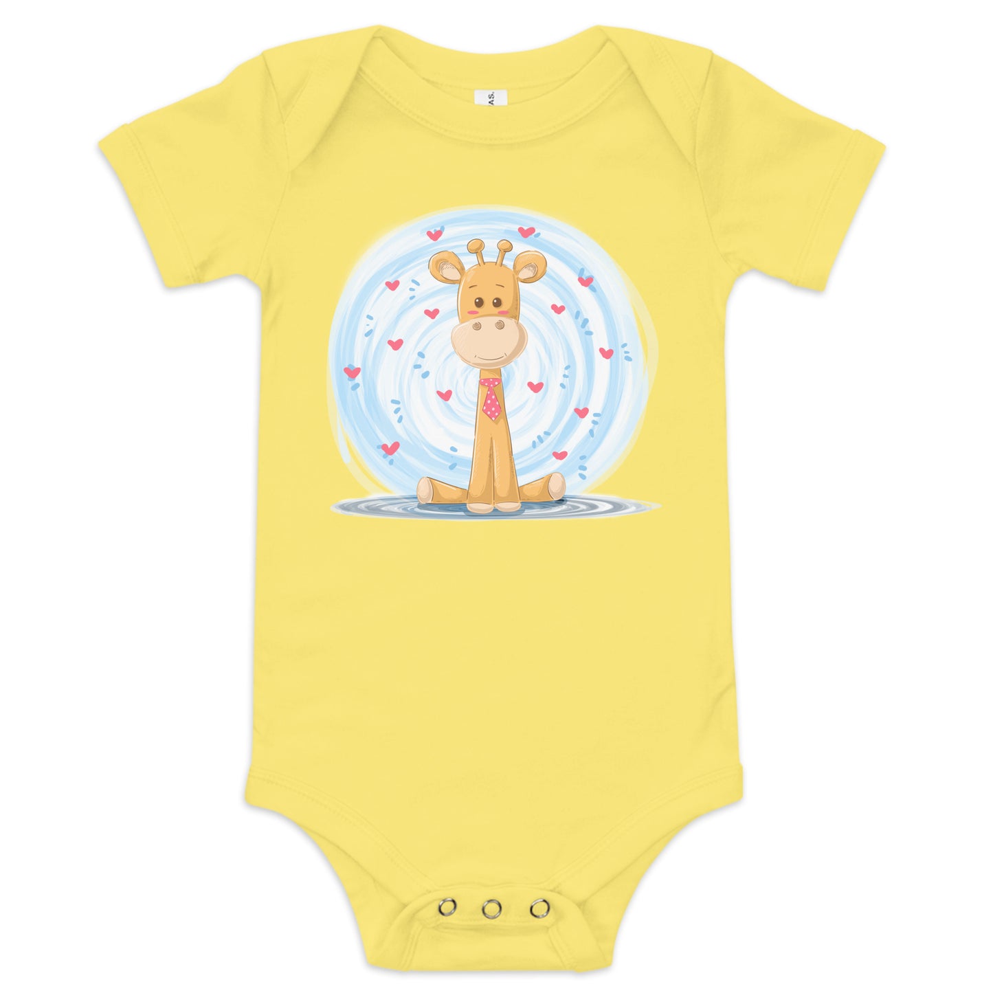 "Happy Giraffe" Short Sleeve Baby One Piece