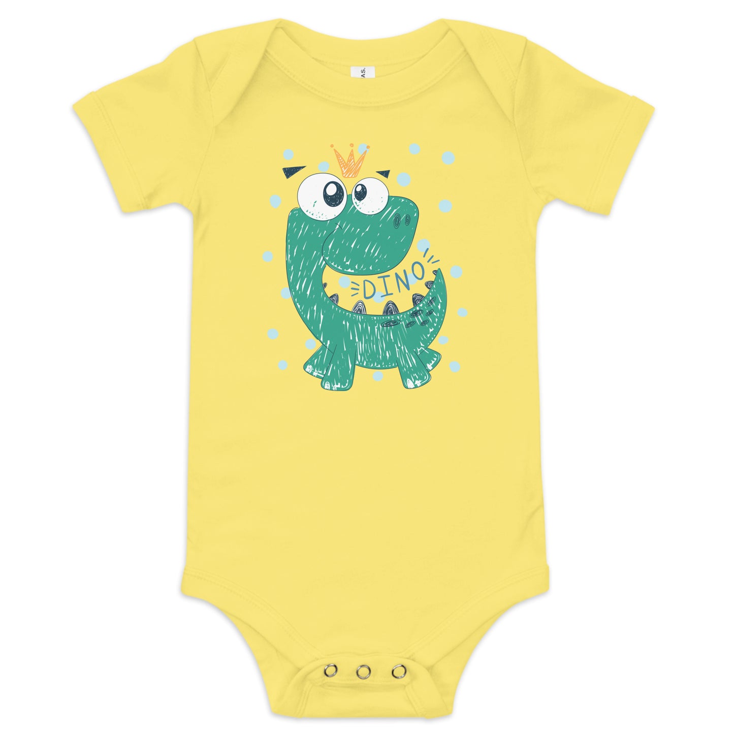 "Dino King" Short Sleeve Baby One Piece