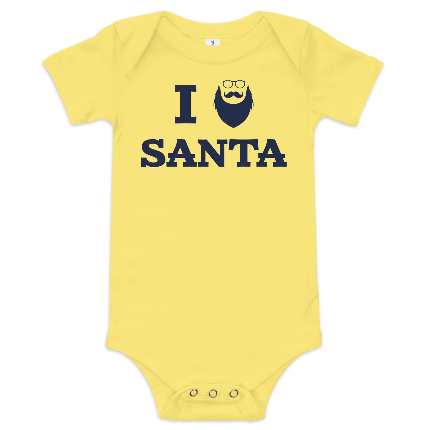 "I Love Santa" Short Sleeve Baby One Piece