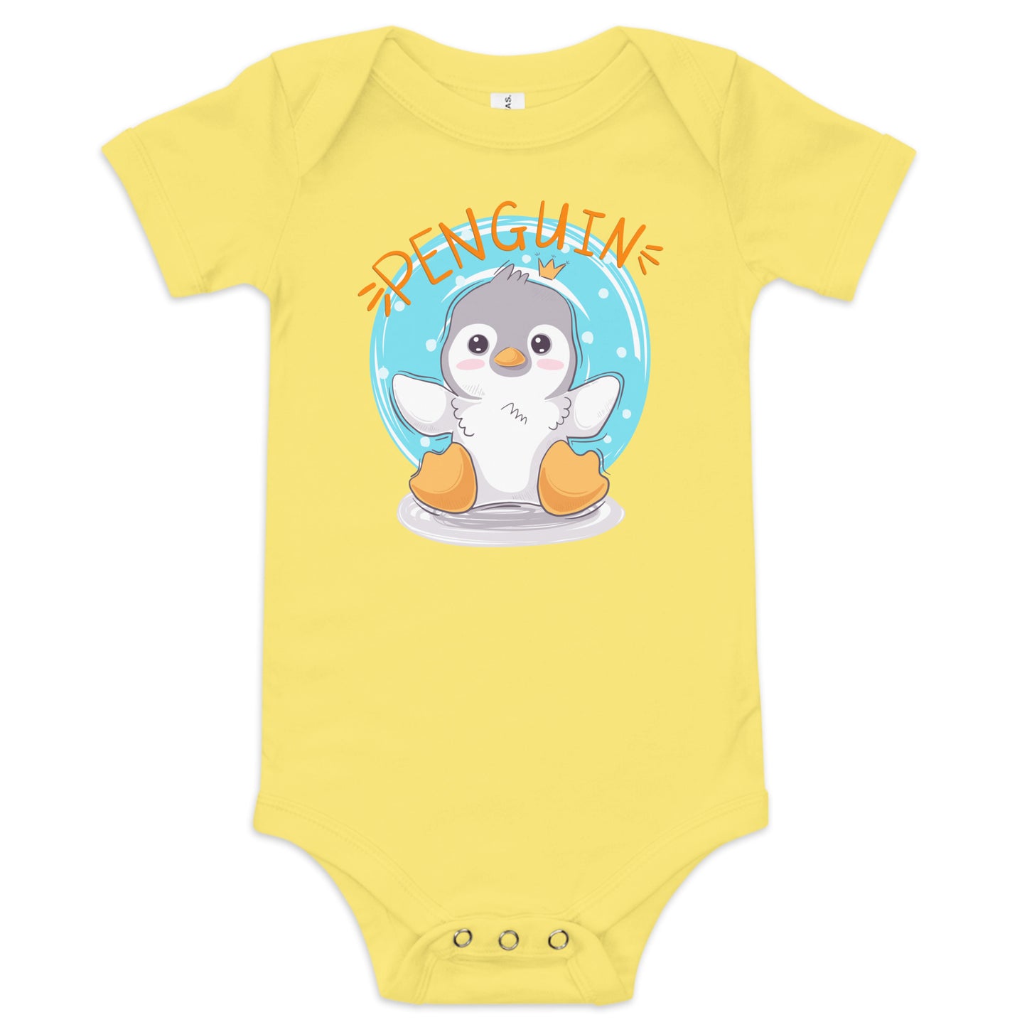 "Penguin" Short Sleeve Baby One Piece
