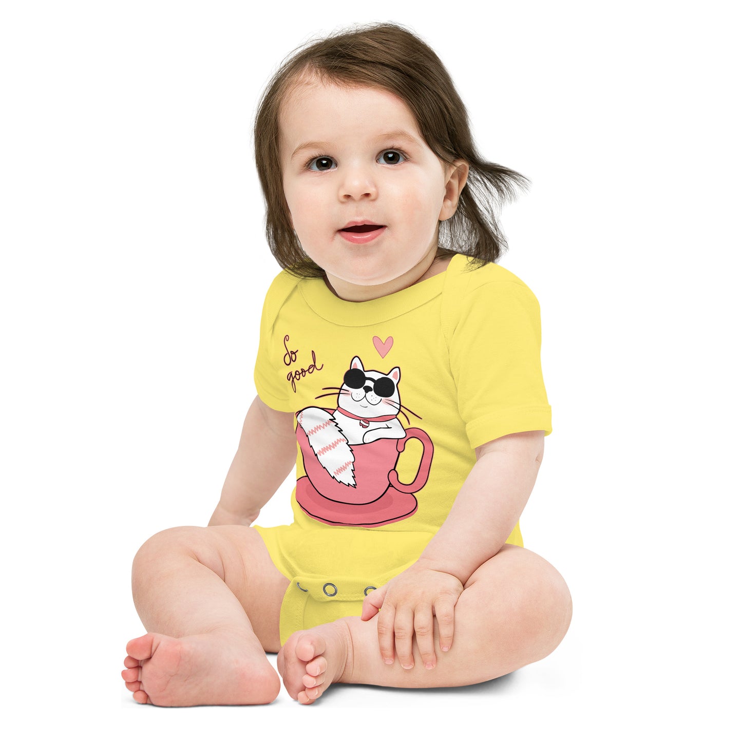 "Cool Cat" Short Sleeve Baby One Piece