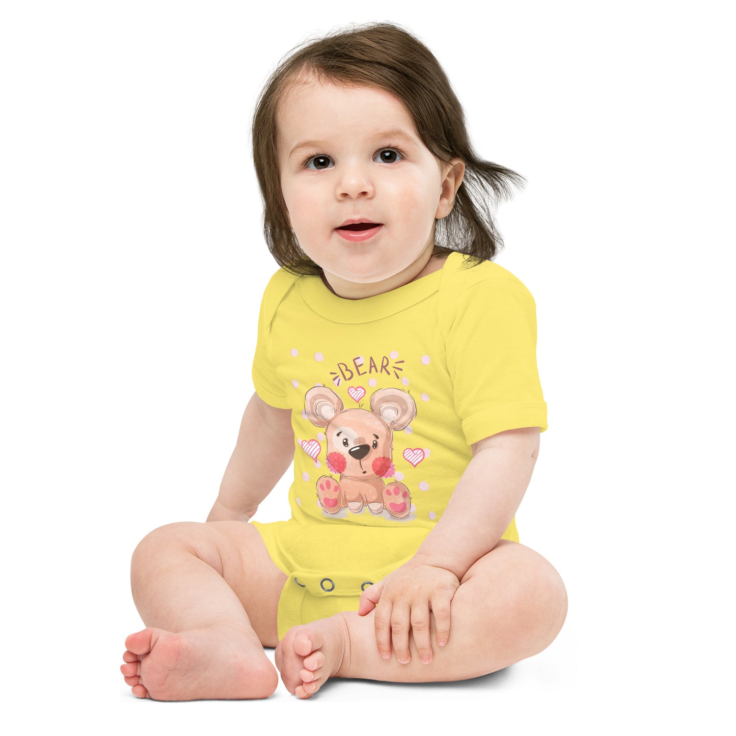 "Teddy Bear" Short Sleeve Baby One Piece