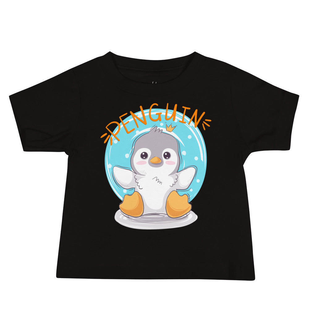 Baby Short Sleeve Tee - Cute Penguin