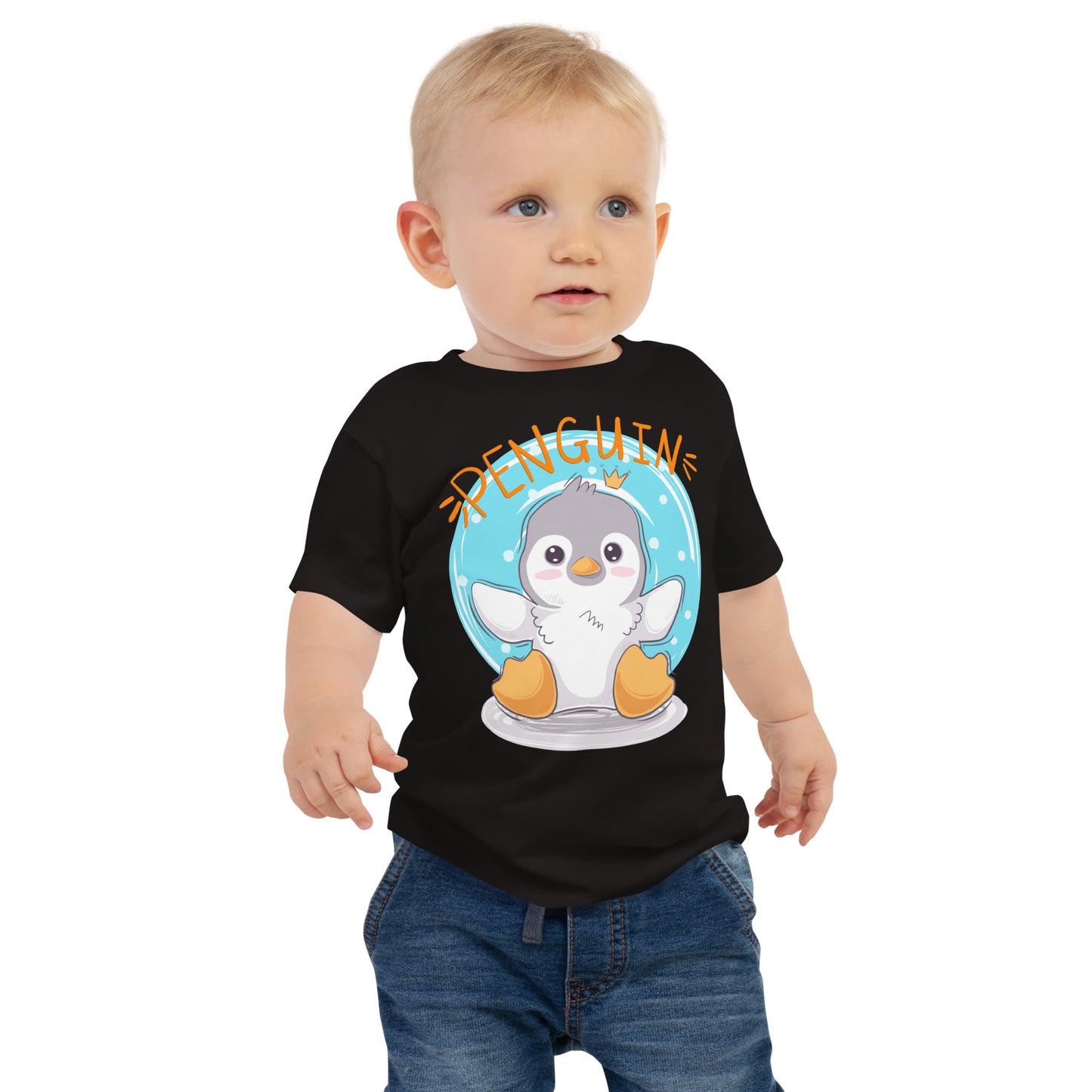Baby Short Sleeve Tee - Cute Penguin