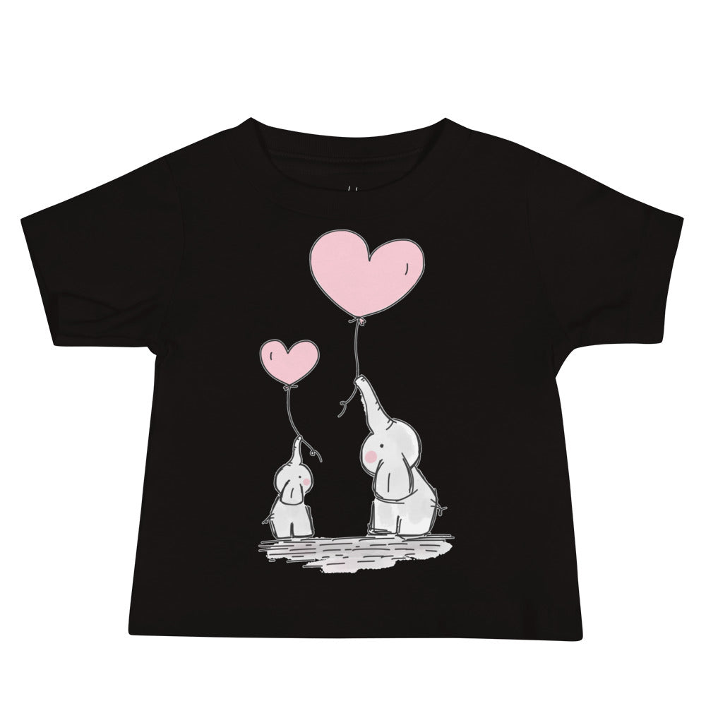 Baby Short Sleeve Tee - Elephants with Balloons