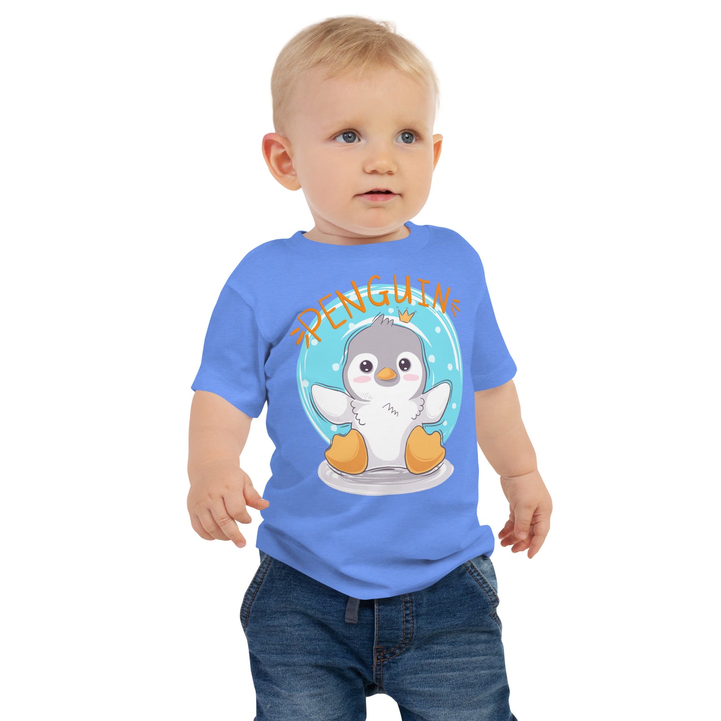 Baby Short Sleeve Tee - Cute Penguin