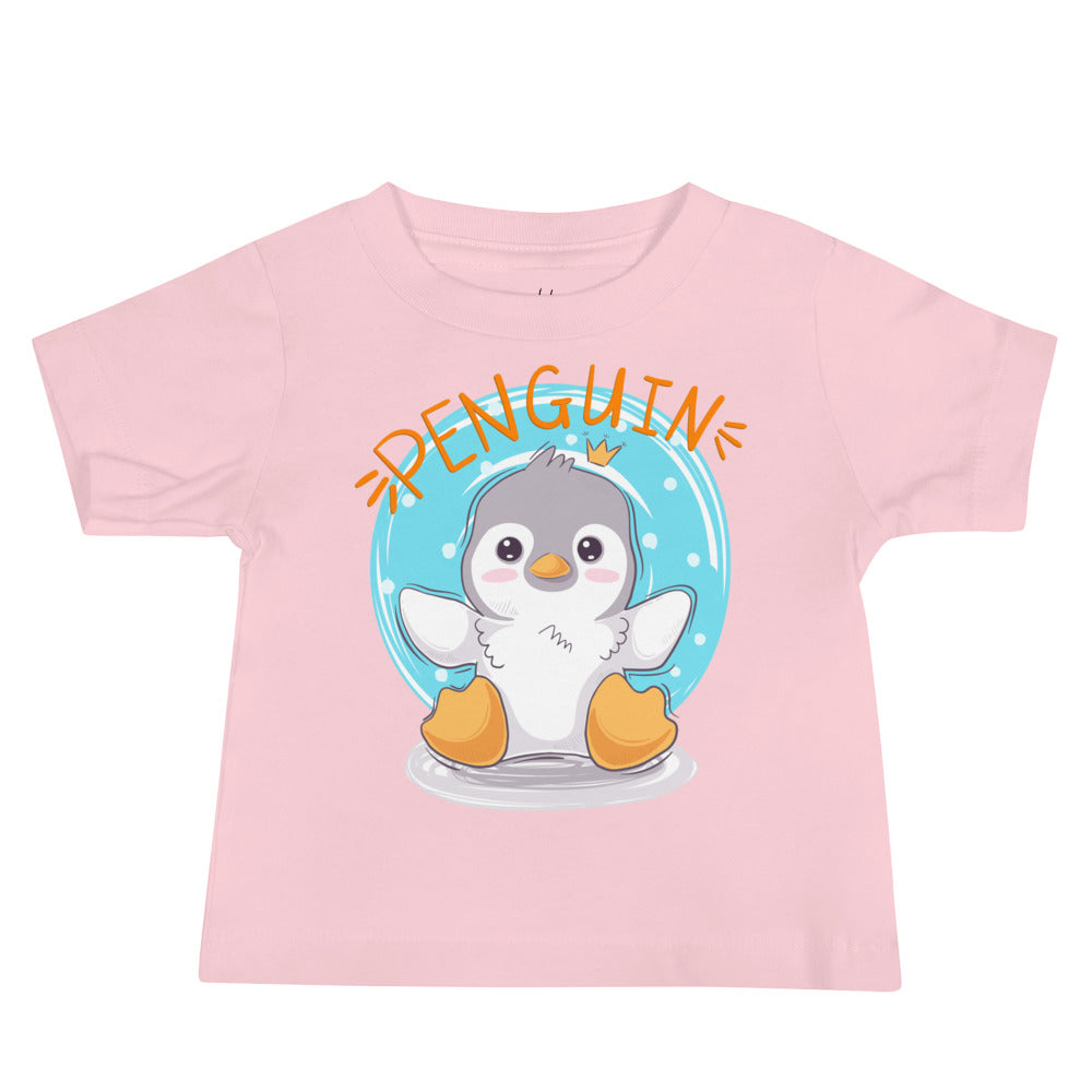 Baby Short Sleeve Tee - Cute Penguin