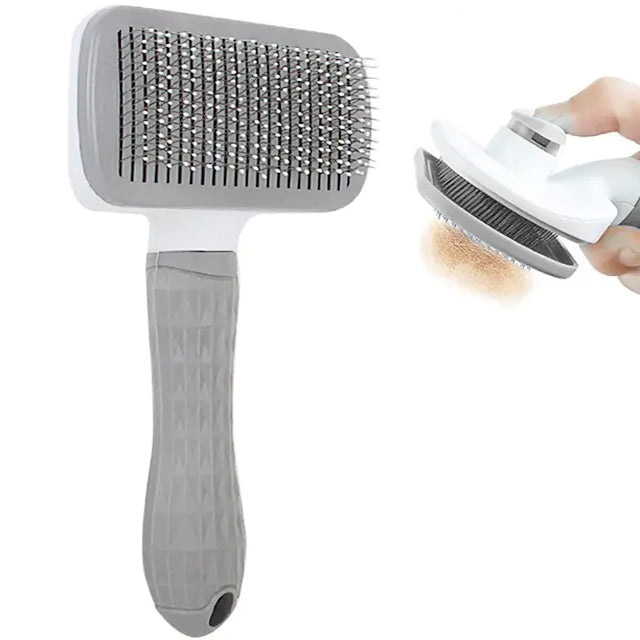 GroomMate Self Cleaning Pet Grooming Brush - Square