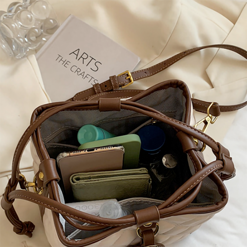 Embroidered Thread Bucket Bag