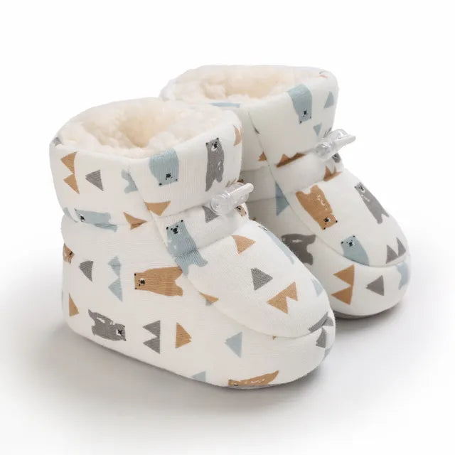 Cozy Toes Baby Booties, Assorted Prints