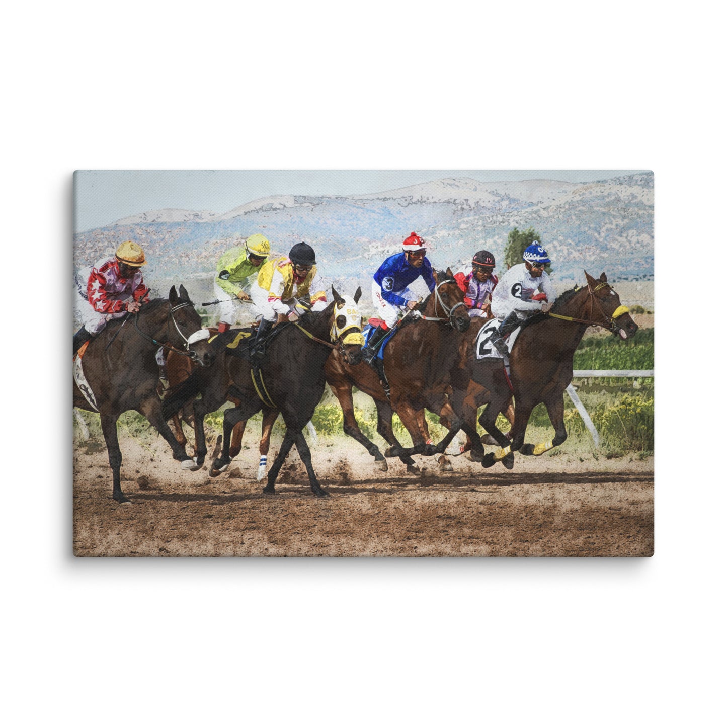 "Front Runners" Splash Painting Canvas Print