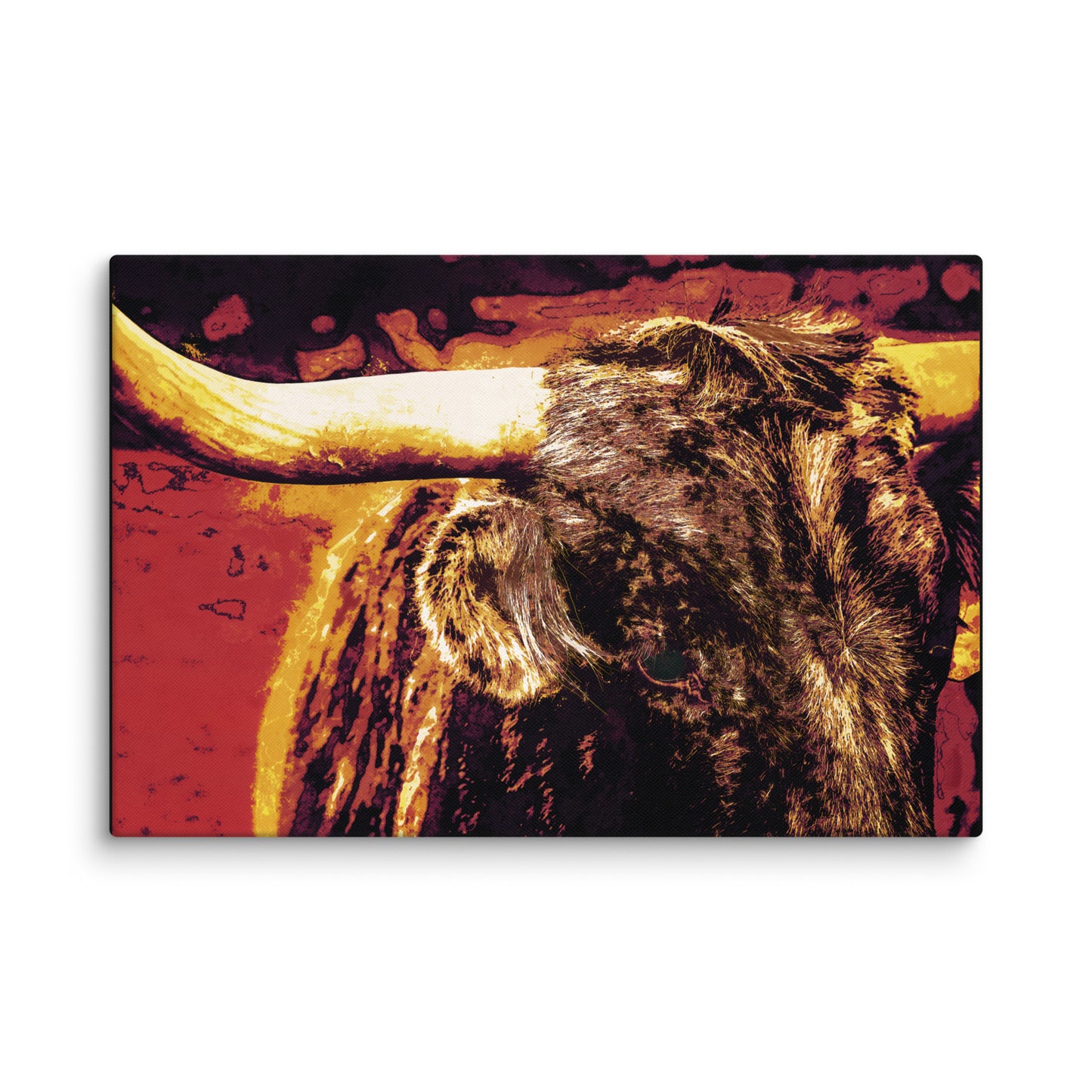 "Toro Ardiente" Splash Painting Canvas Print