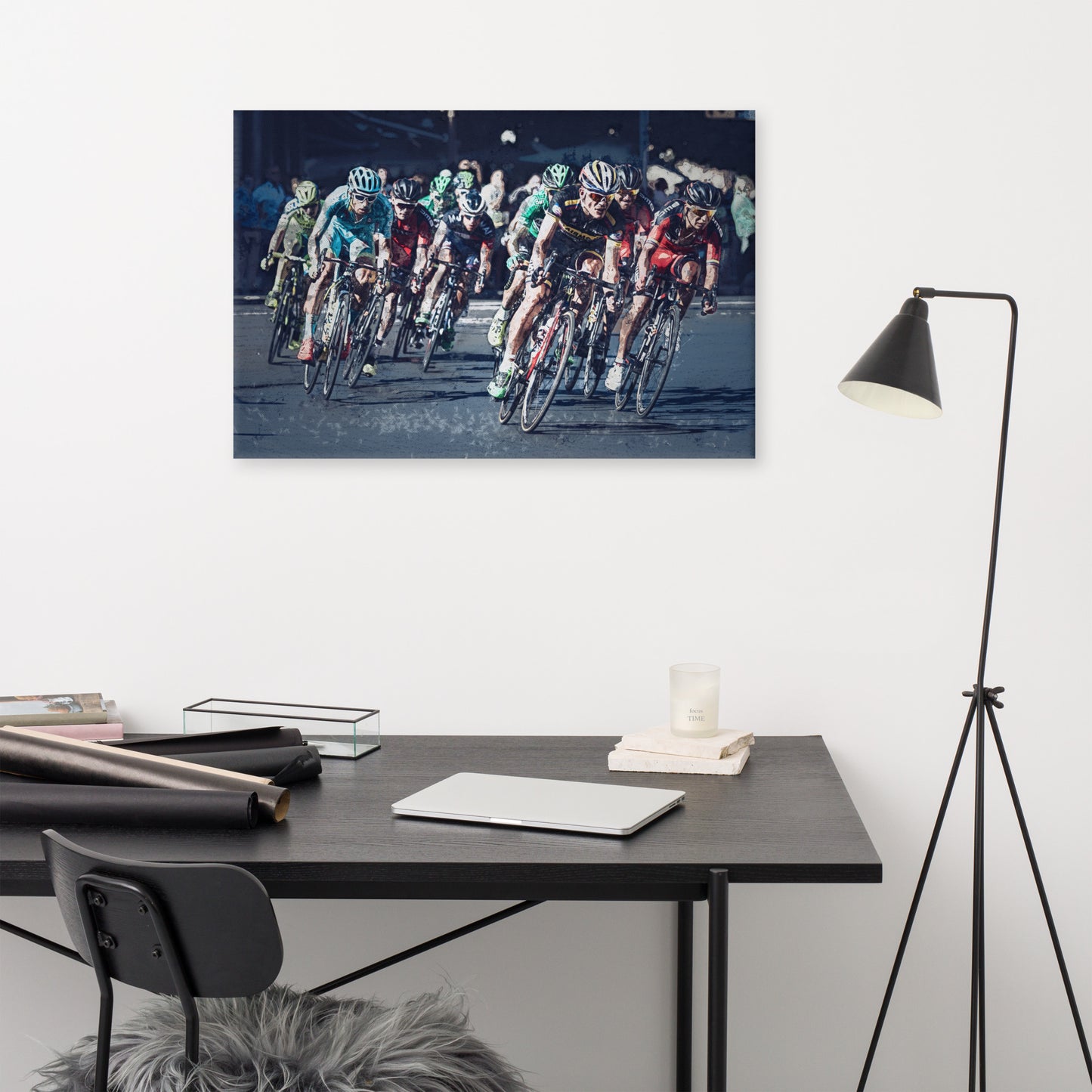 "Peloton" Splash Painting Canvas Print