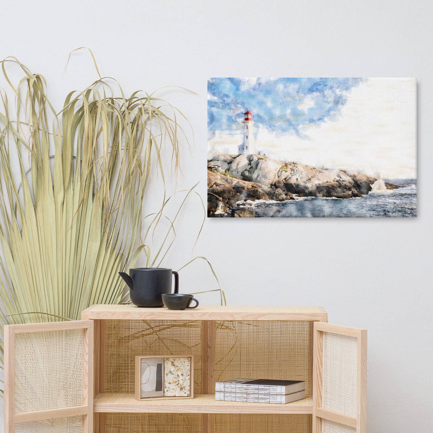 "Leuchtfeuer der Ruhe" Aquarell Leinwanddruck