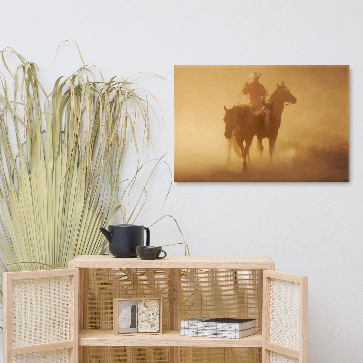 "Cowboy at Dusk" Canvas Print