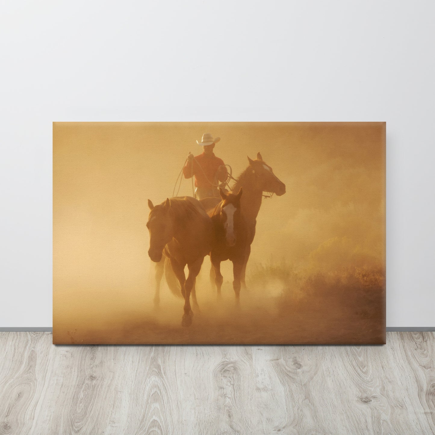 "Cowboy at Dusk" Canvas Print