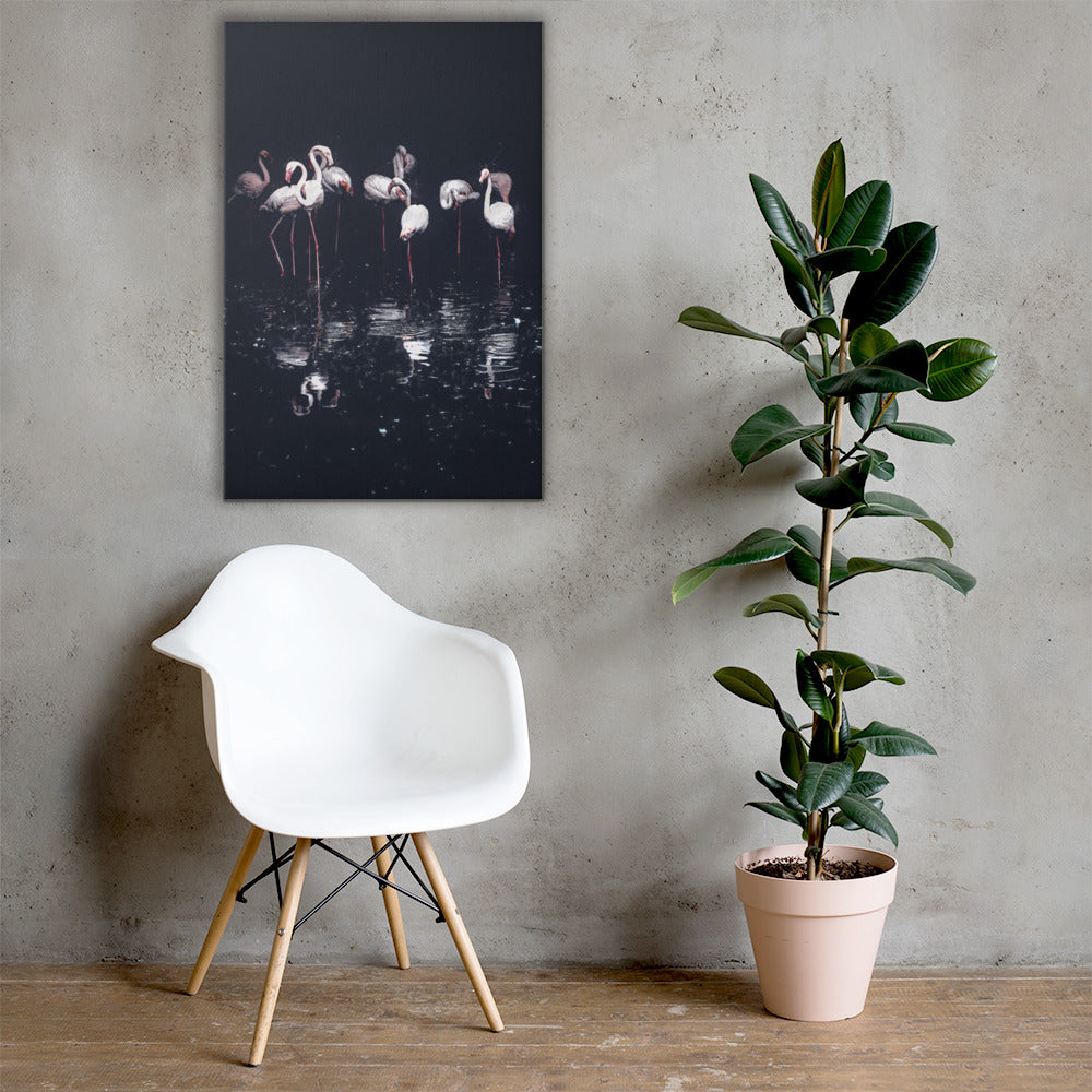 "Night Fishing" Splash Painting Canvas Print