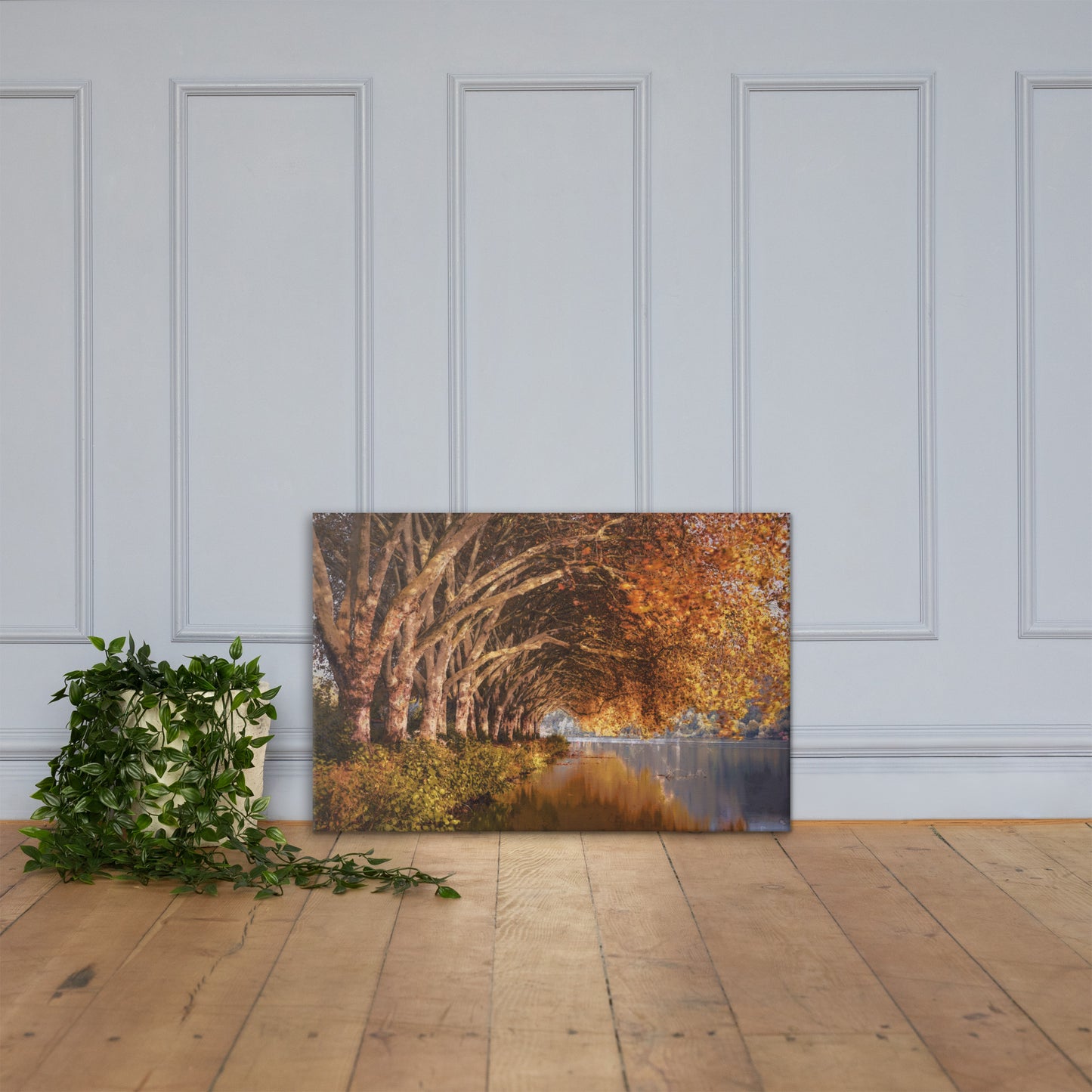 「秋の抱擁」スプラッシュペインティングキャンバスプリント