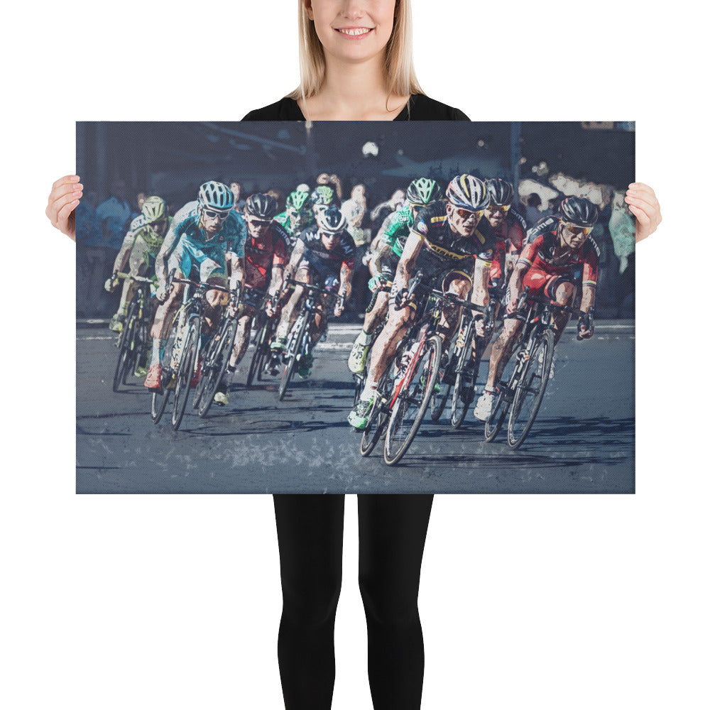 "Peloton" Splash Painting Canvas Print