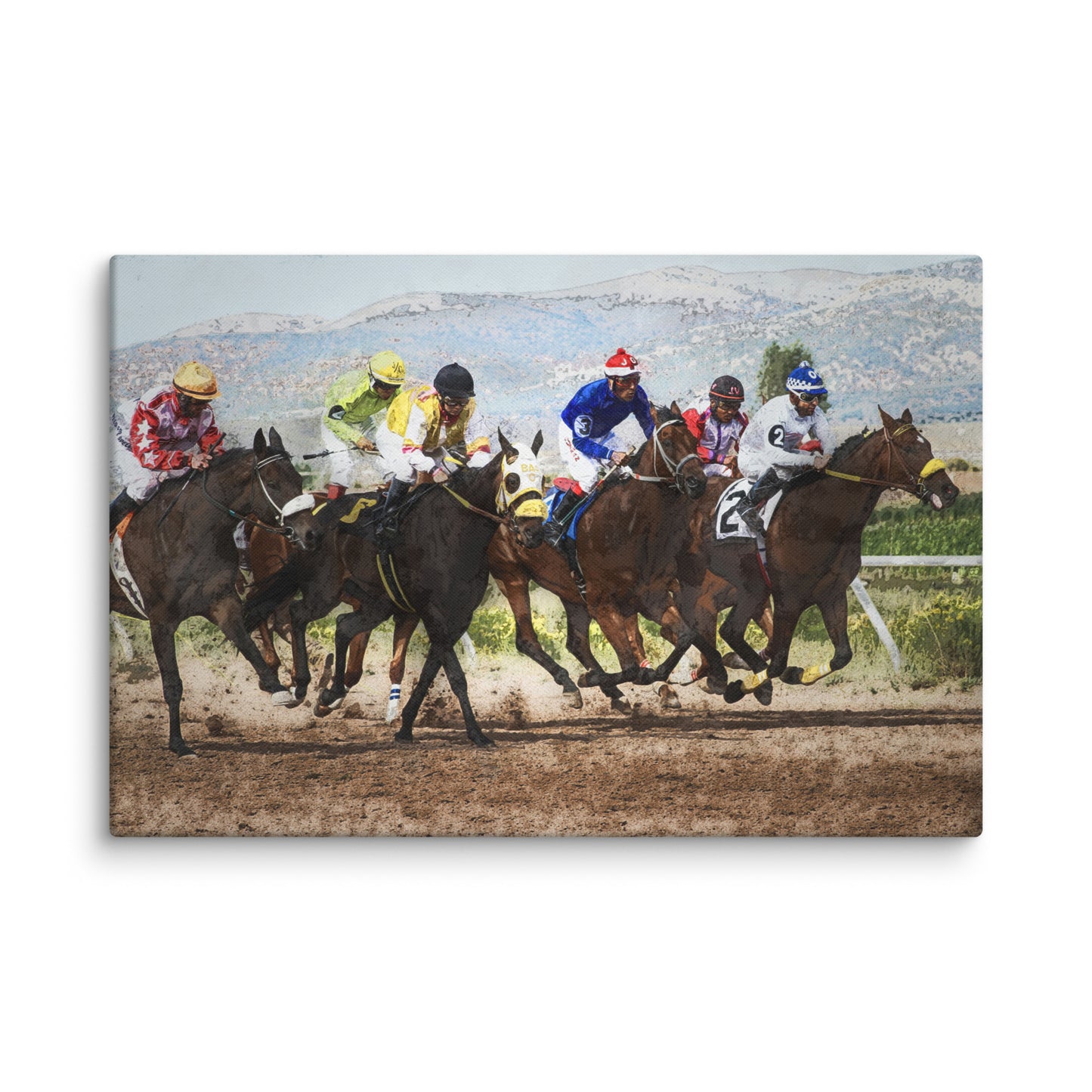 "Front Runners" Splash Painting Canvas Print
