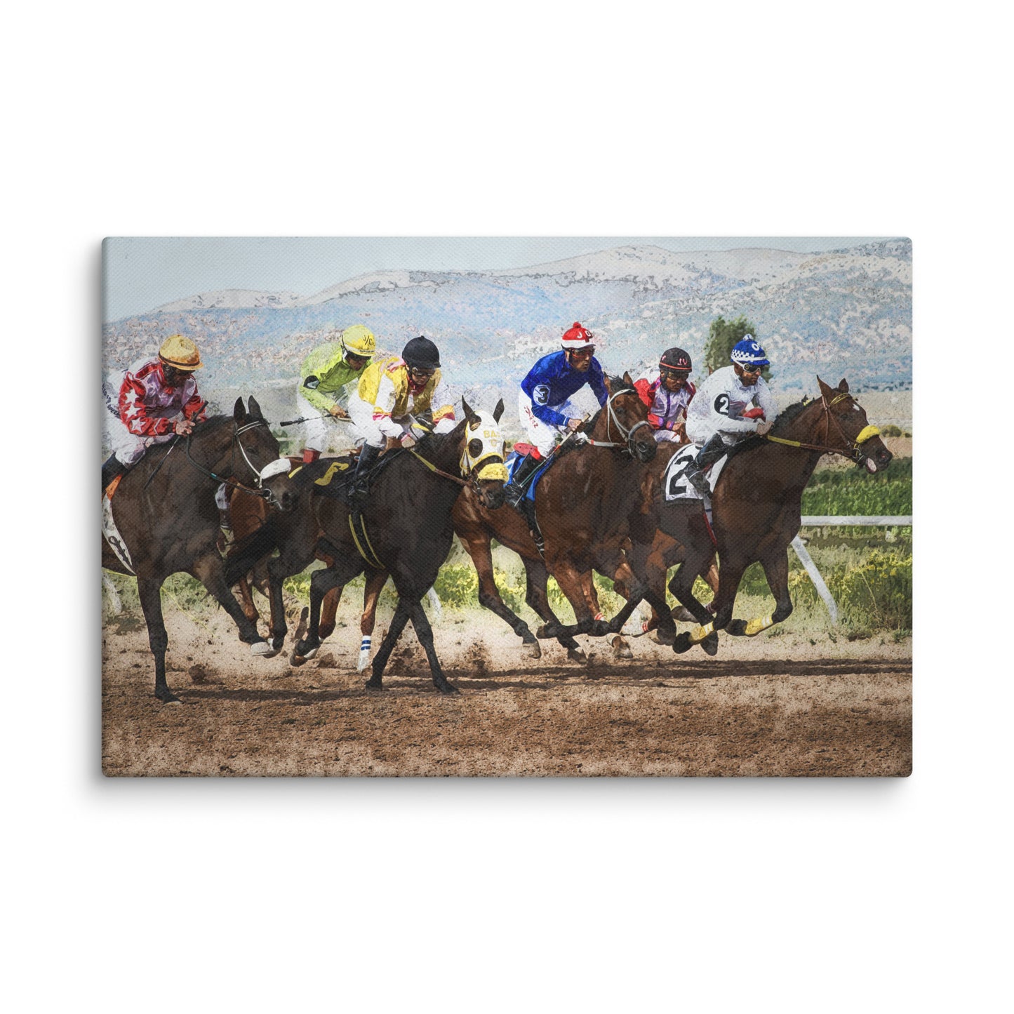 "Front Runners" Splash Painting Canvas Print