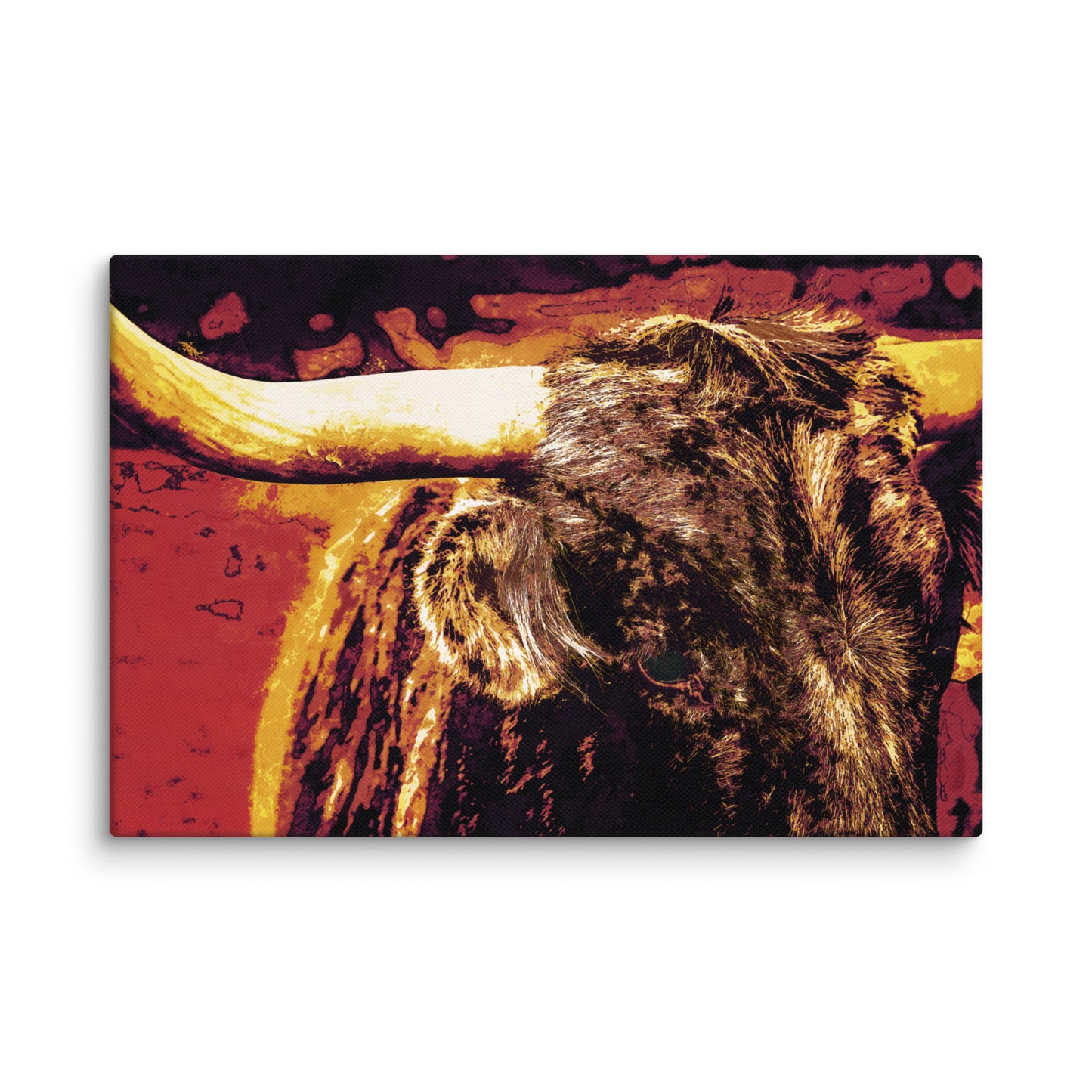 "Toro Ardiente" Splash Painting Canvas Print