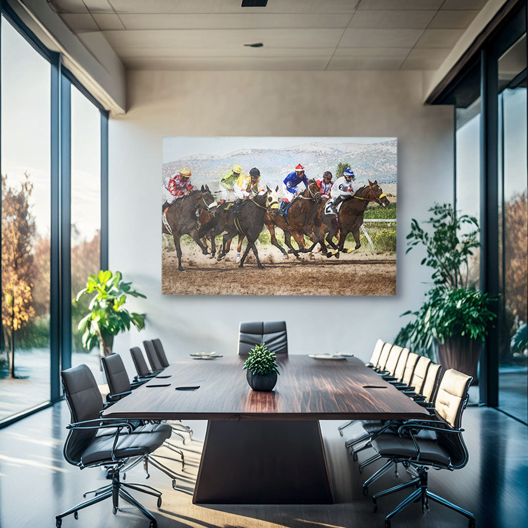 "Front Runners" Splash Painting Canvas Print