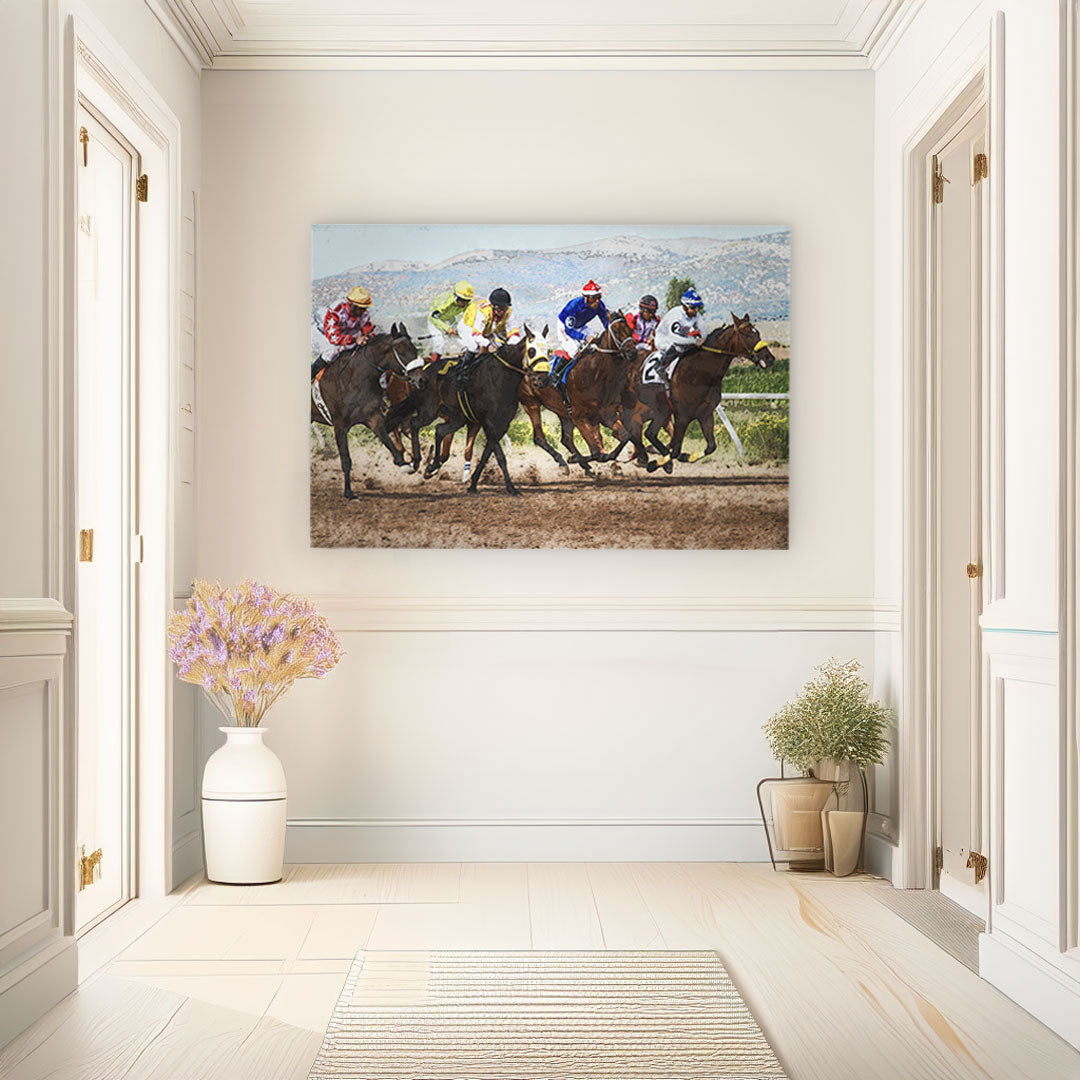 "Front Runners" Splash Painting Canvas Print