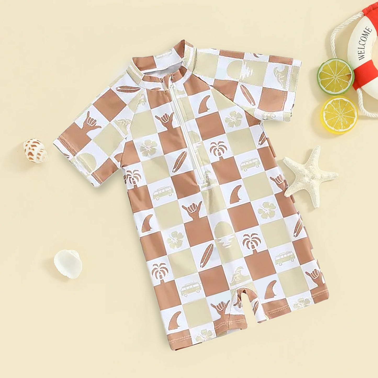 Sun Safe Toddler Rash Guard Swimsuit