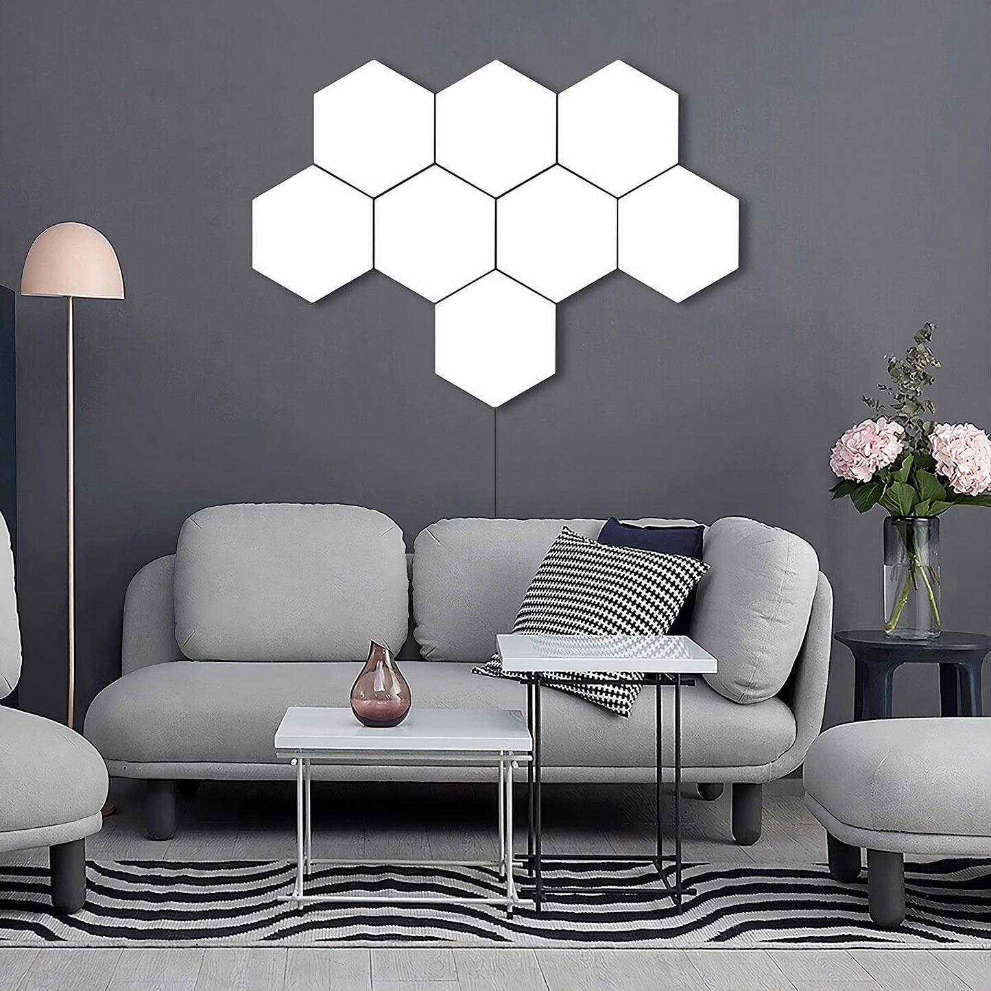 HexaGlow Modular Touch-Sensitive Wall Light