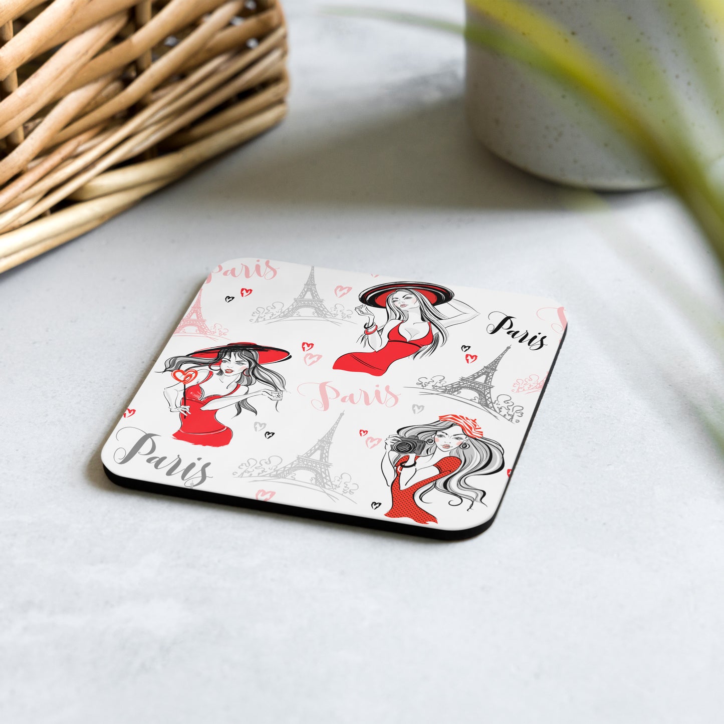 Paris Cork-back coaster