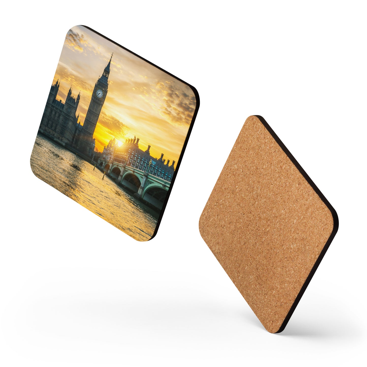 "Big Ben at Sunset" Cork-back coaster