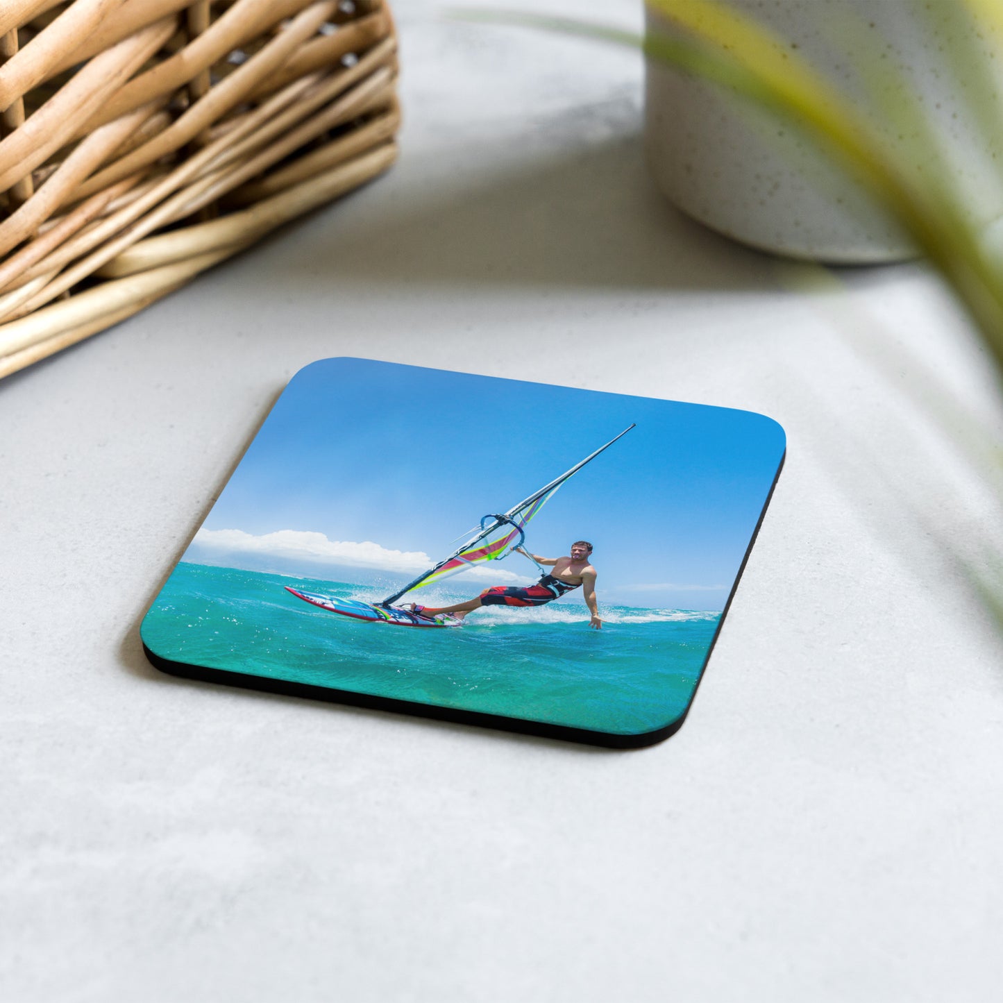 "Ride the Wind" Cork-back coaster