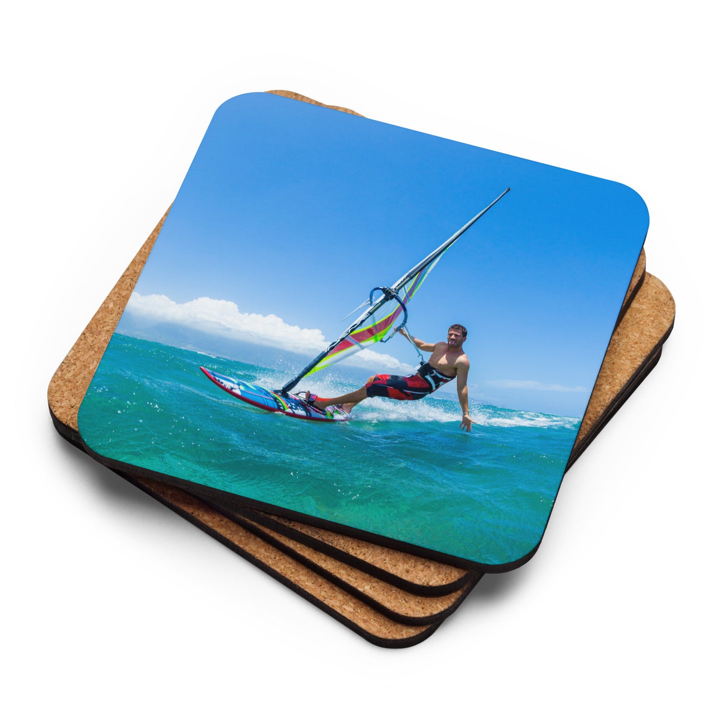 "Ride the Wind" Cork-back coaster