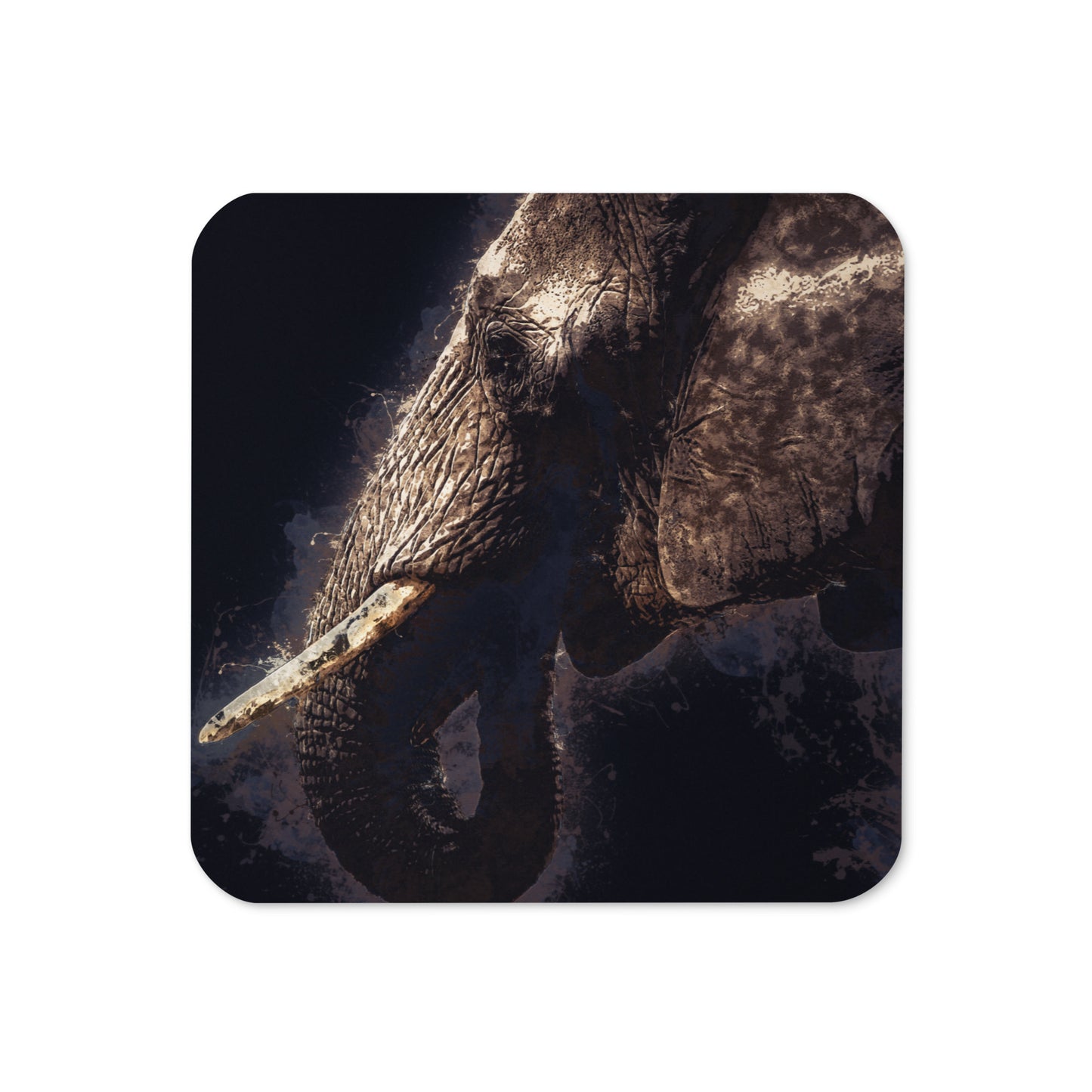 "African Elephant" Cork-back coaster