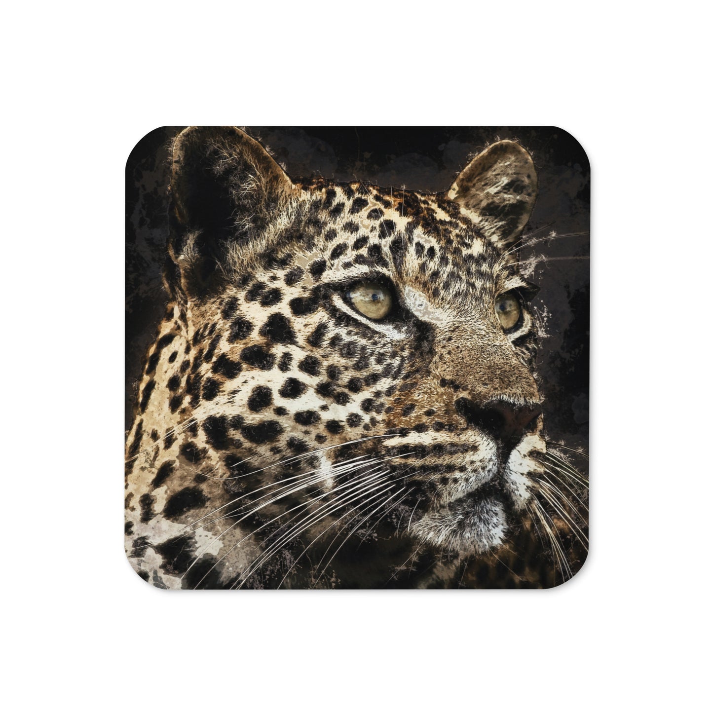 "African Leopard" Cork-back coaster
